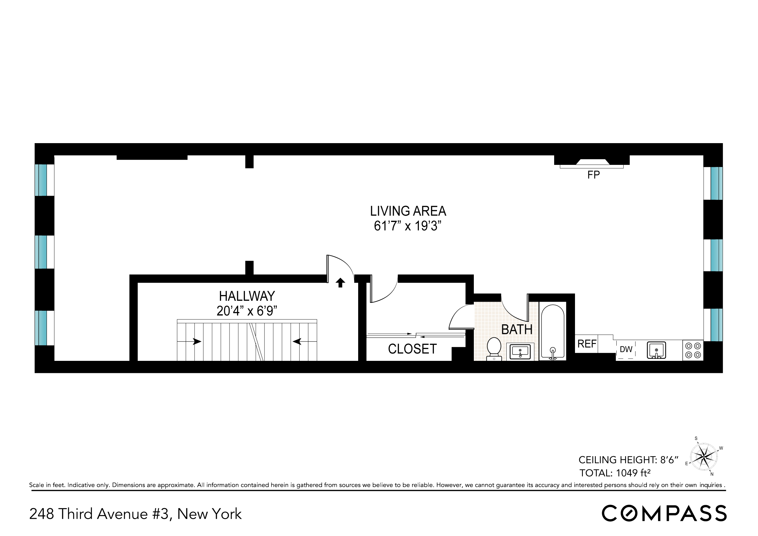 Floorplan for 248, 3rd Avenue, 3