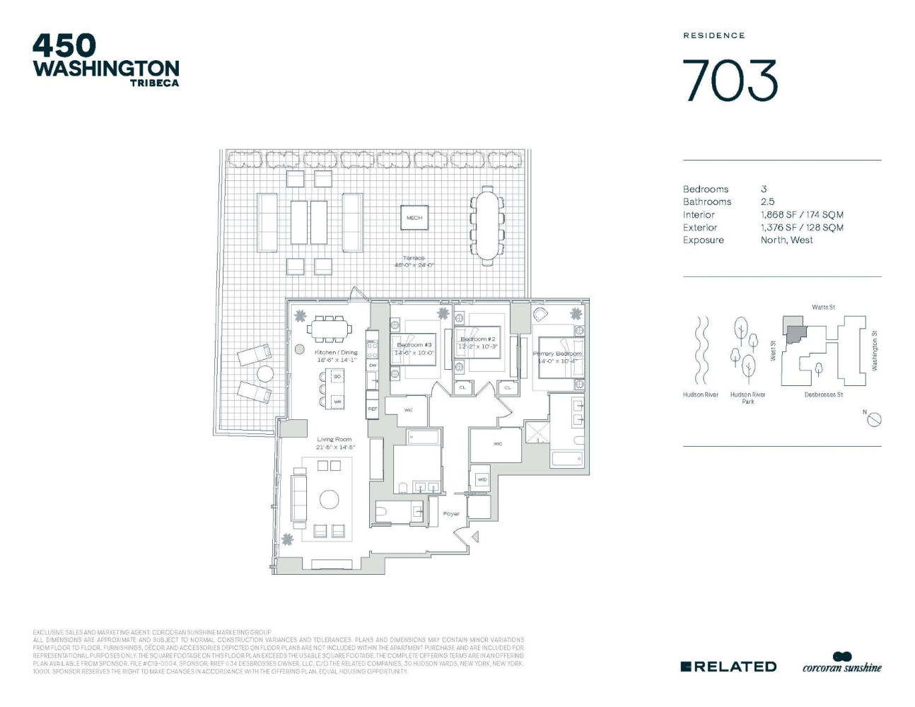 Floorplan for 450 Washington Street, 703