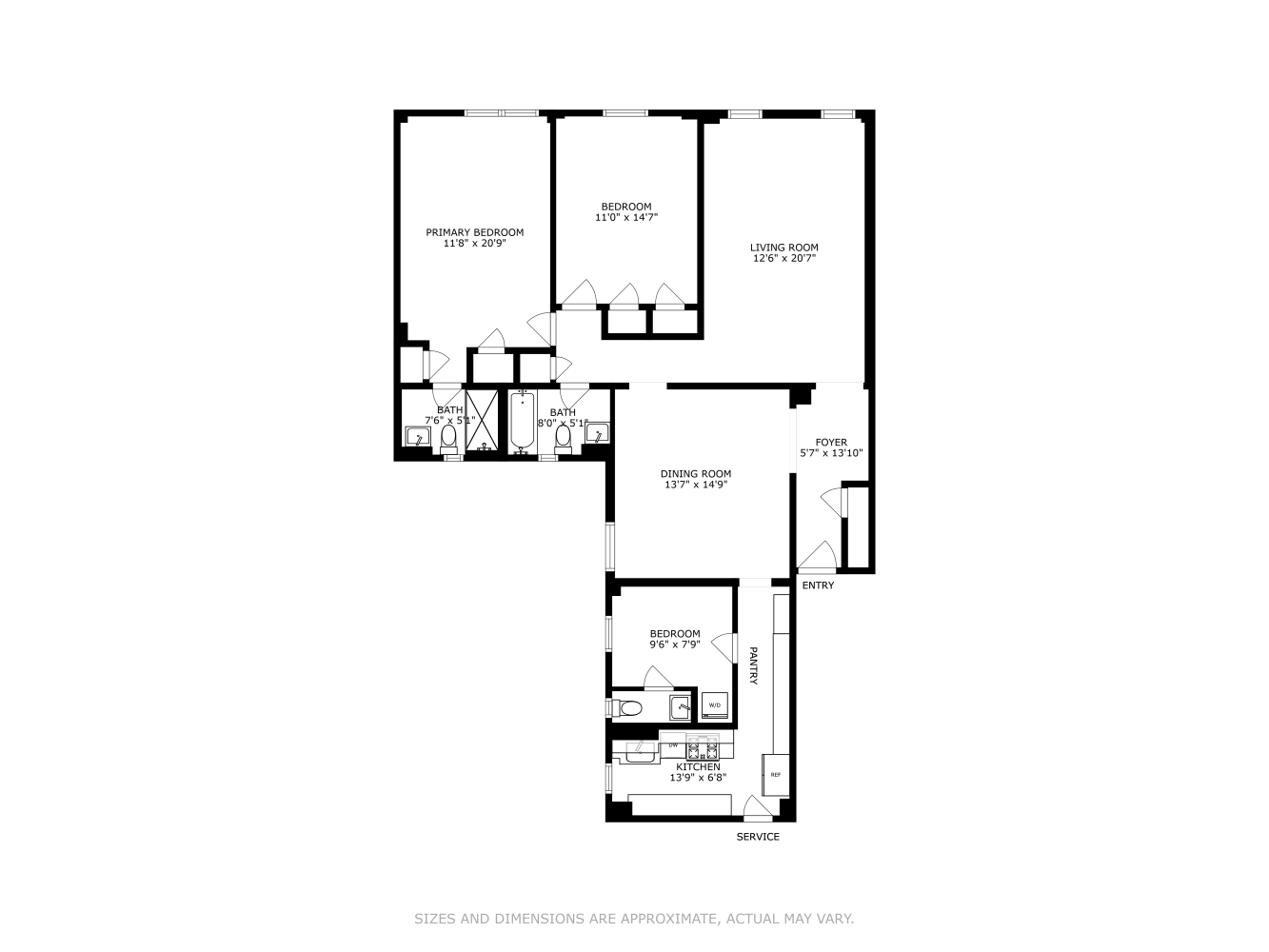 Floorplan for 675 West End Avenue, 15B