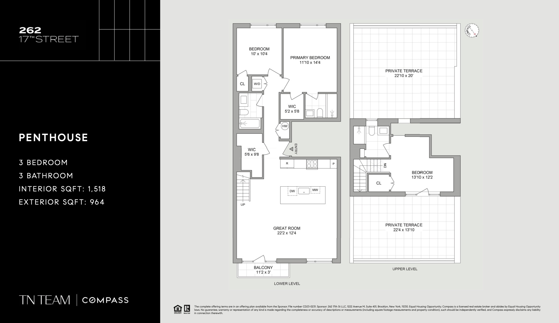 Floorplan for 262 17th Street, PH