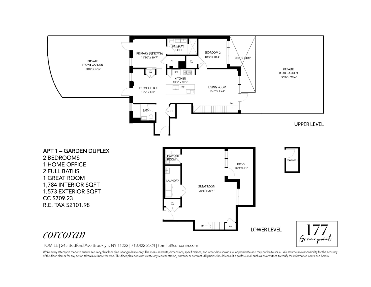 Floorplan for 177 Greenpoint Avenue, GARDEN