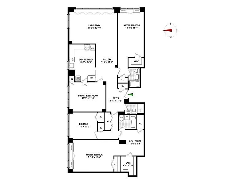 Floorplan for 20 East 68th Street, 6BC