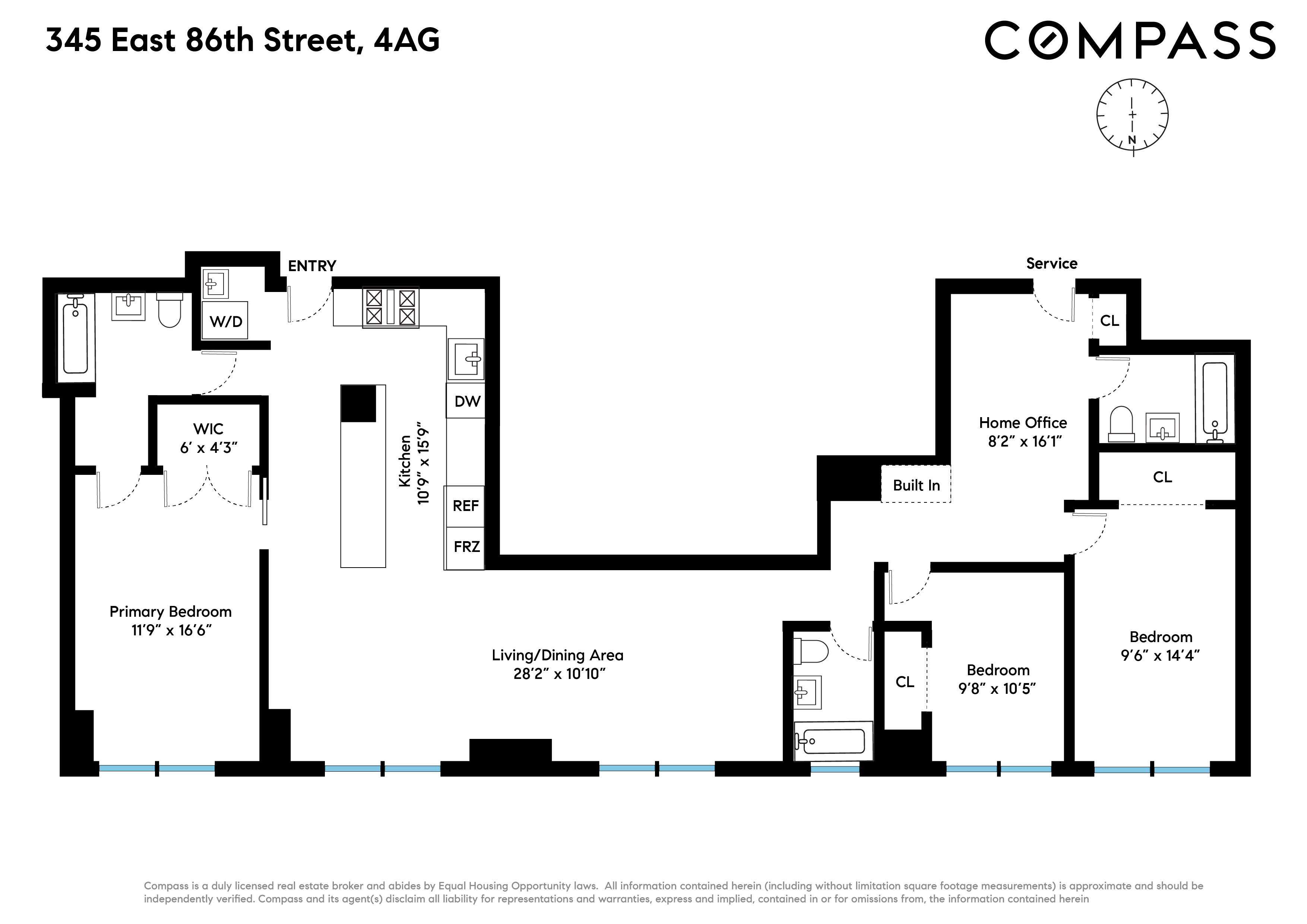 Floorplan for 345 East 86th Street, 4AG