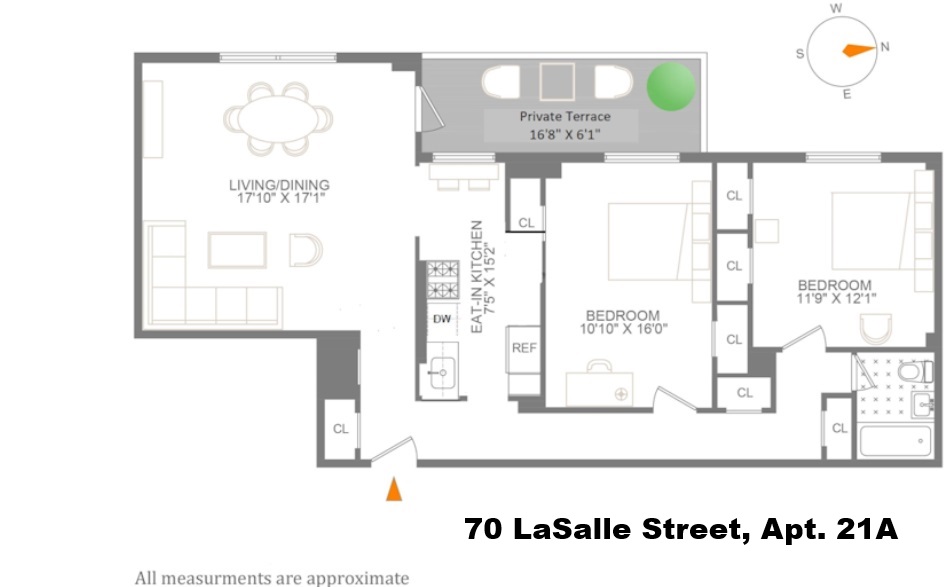 Floorplan for 70 Lasalle Street, 21A