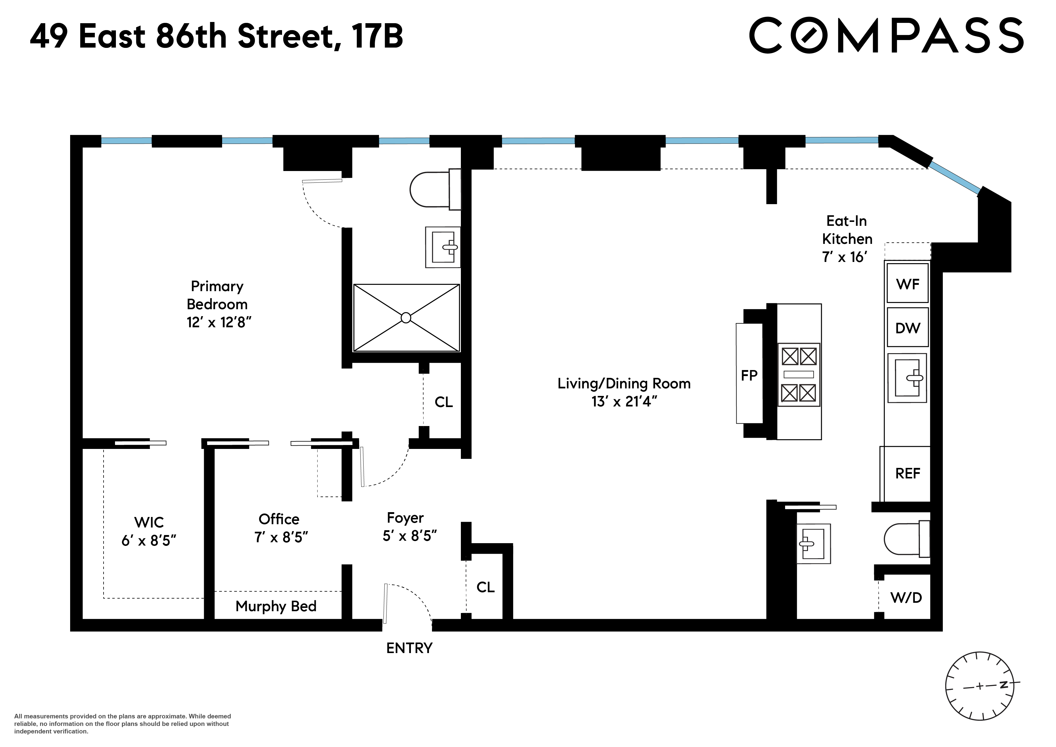 Floorplan for 49 East 86th Street, 17B