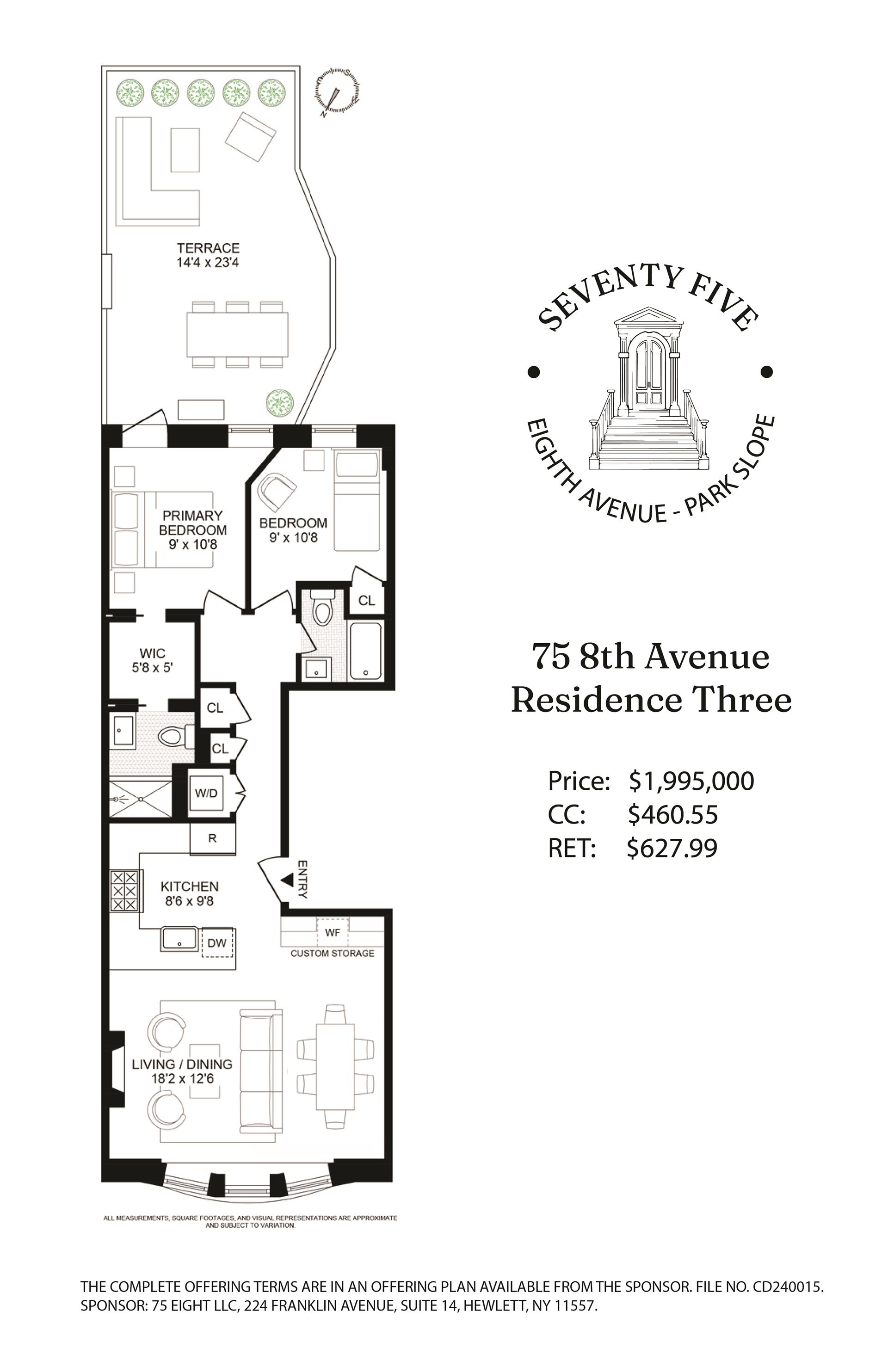 Floorplan for 75 8th Avenue, 3