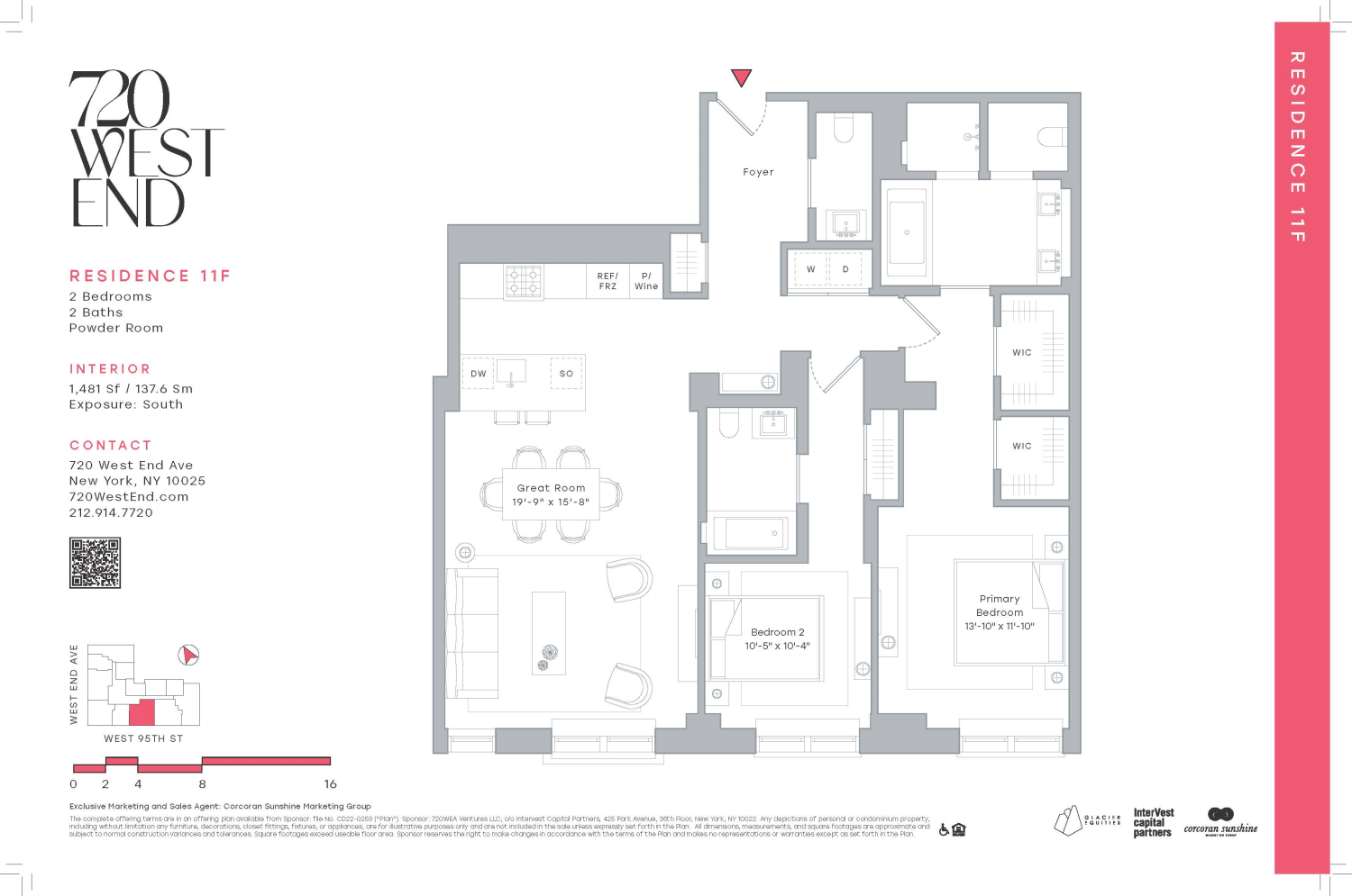 Floorplan for 720 West End Avenue, 11F