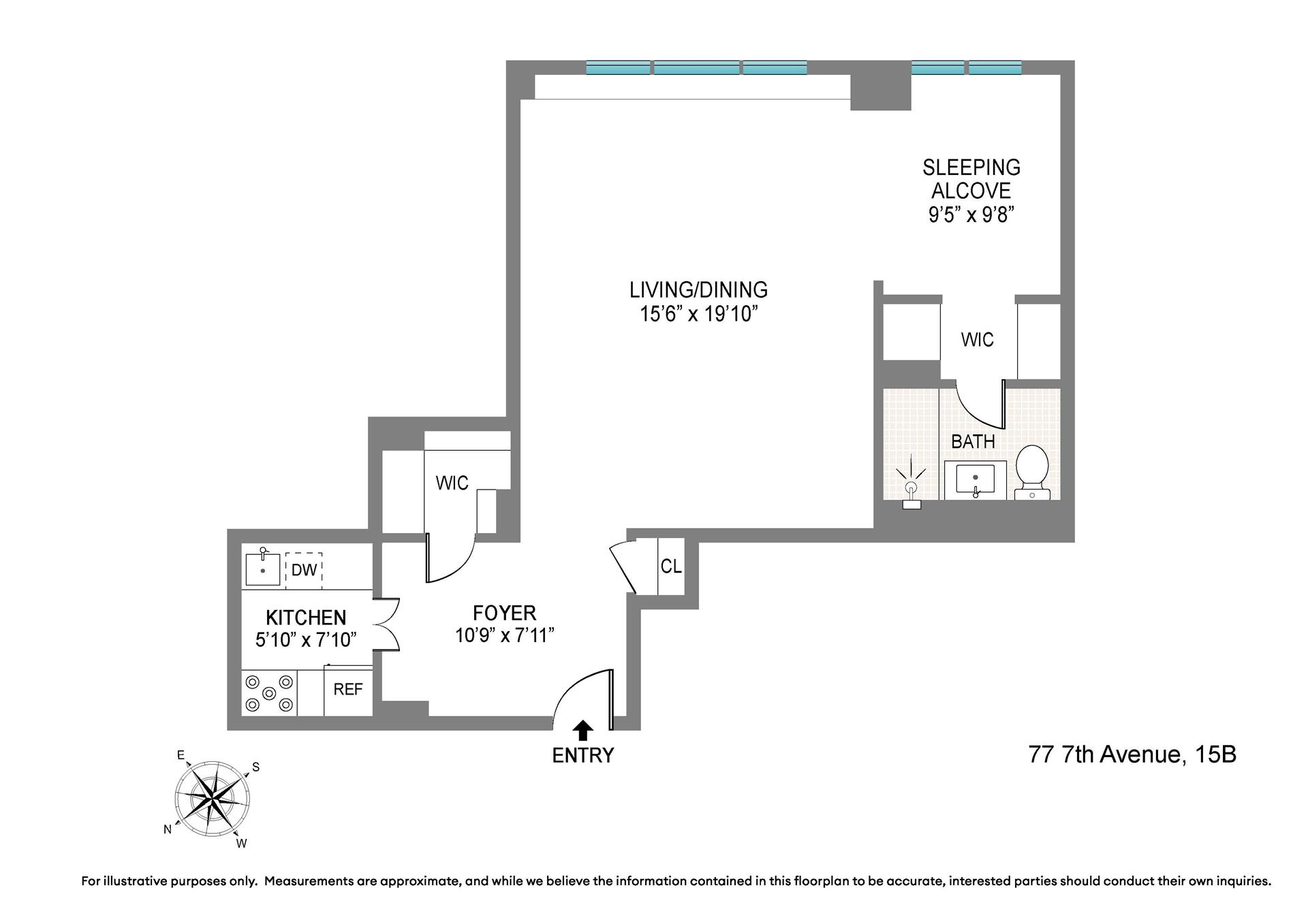 Floorplan for 77 7th Avenue, 15B