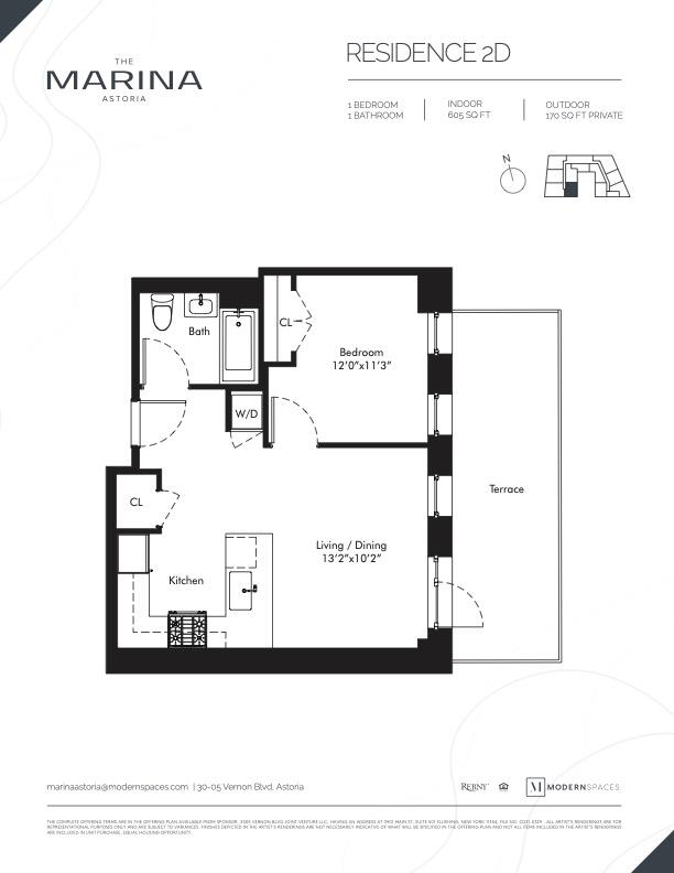 Floorplan for 30-05 Vernon Boulevard, 2-D