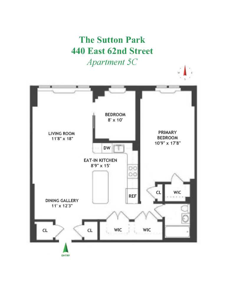 Floorplan for 440 East 62nd Street, 5C