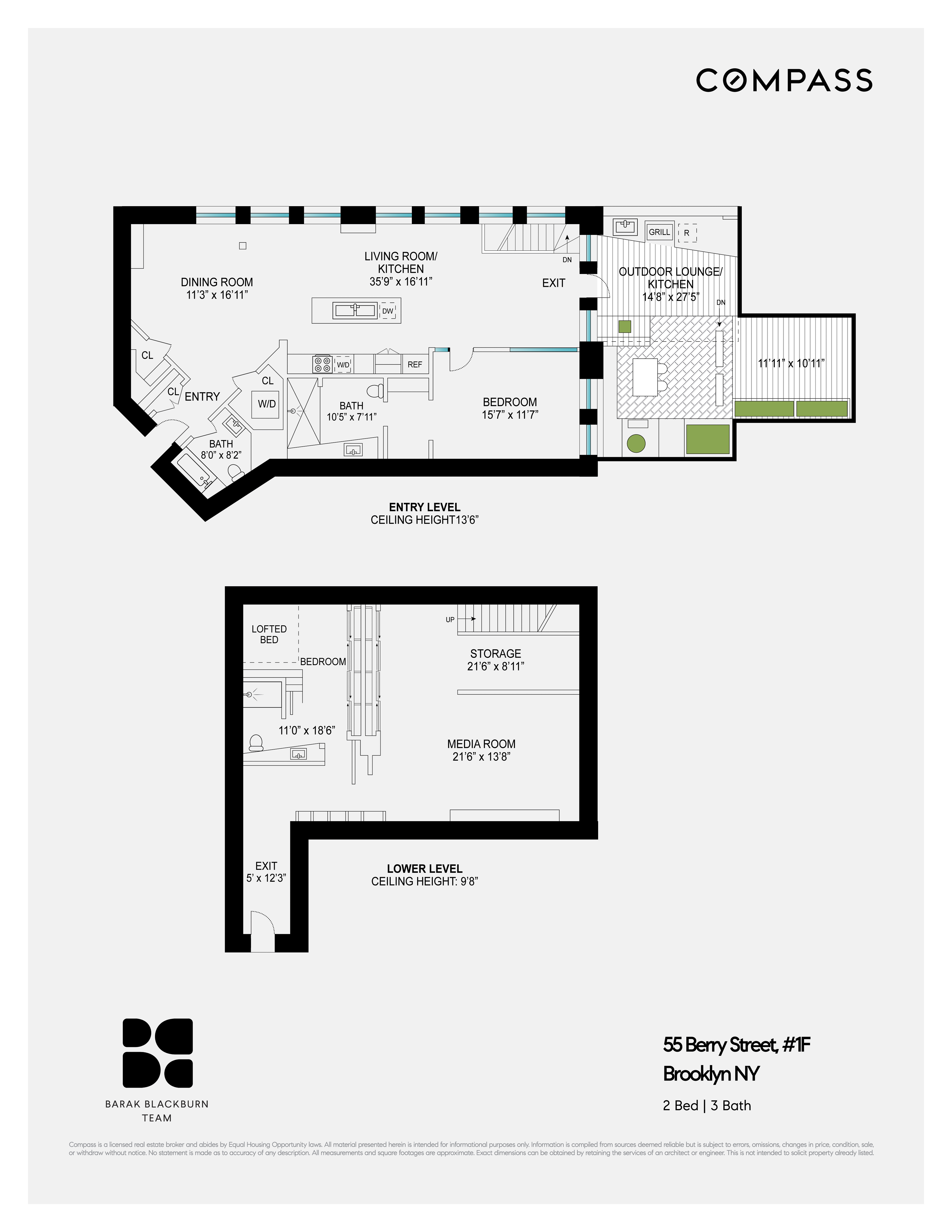 Floorplan for 55 Berry Street, 1F