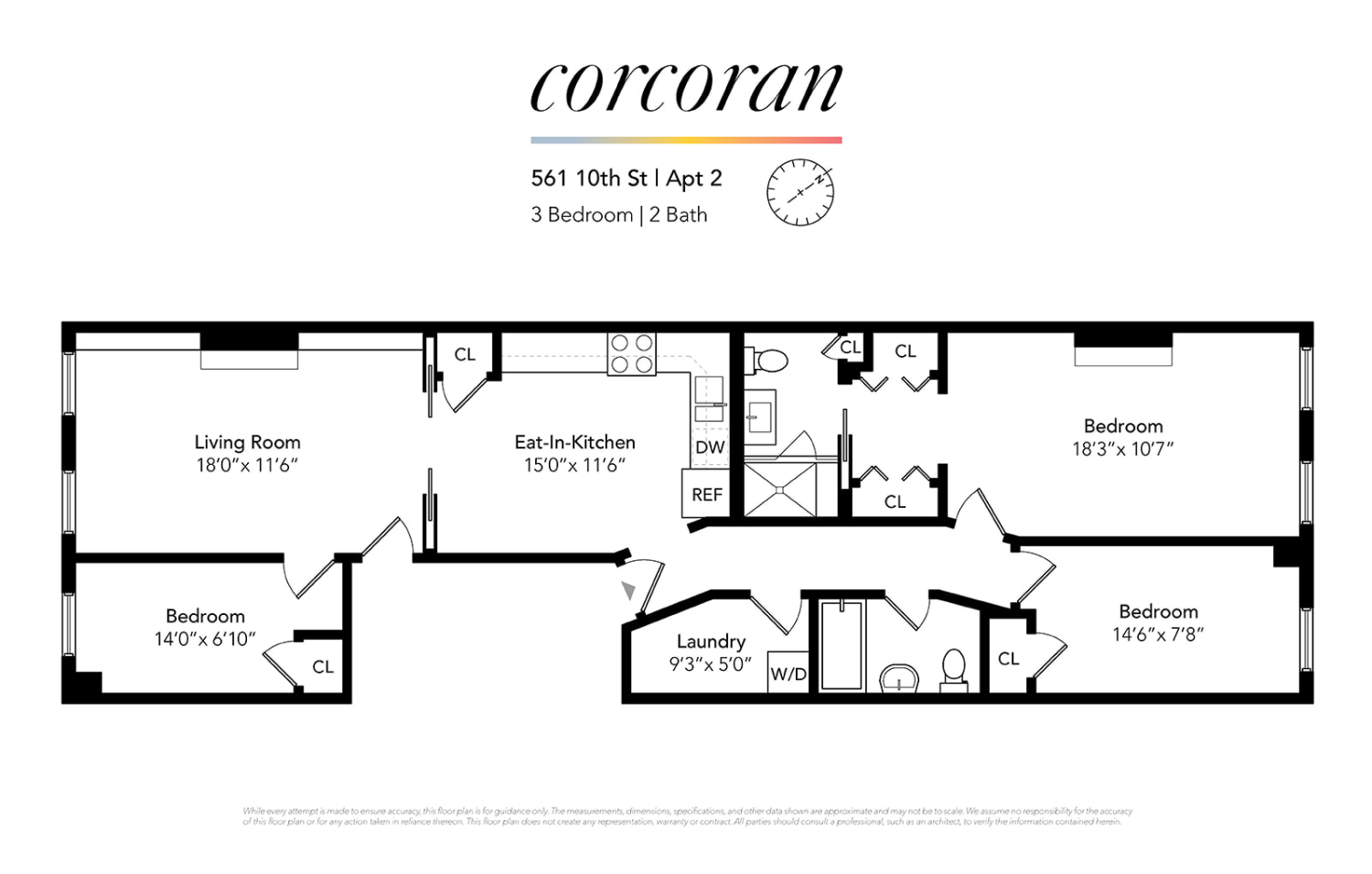 Floorplan for 561 10th Street, 2