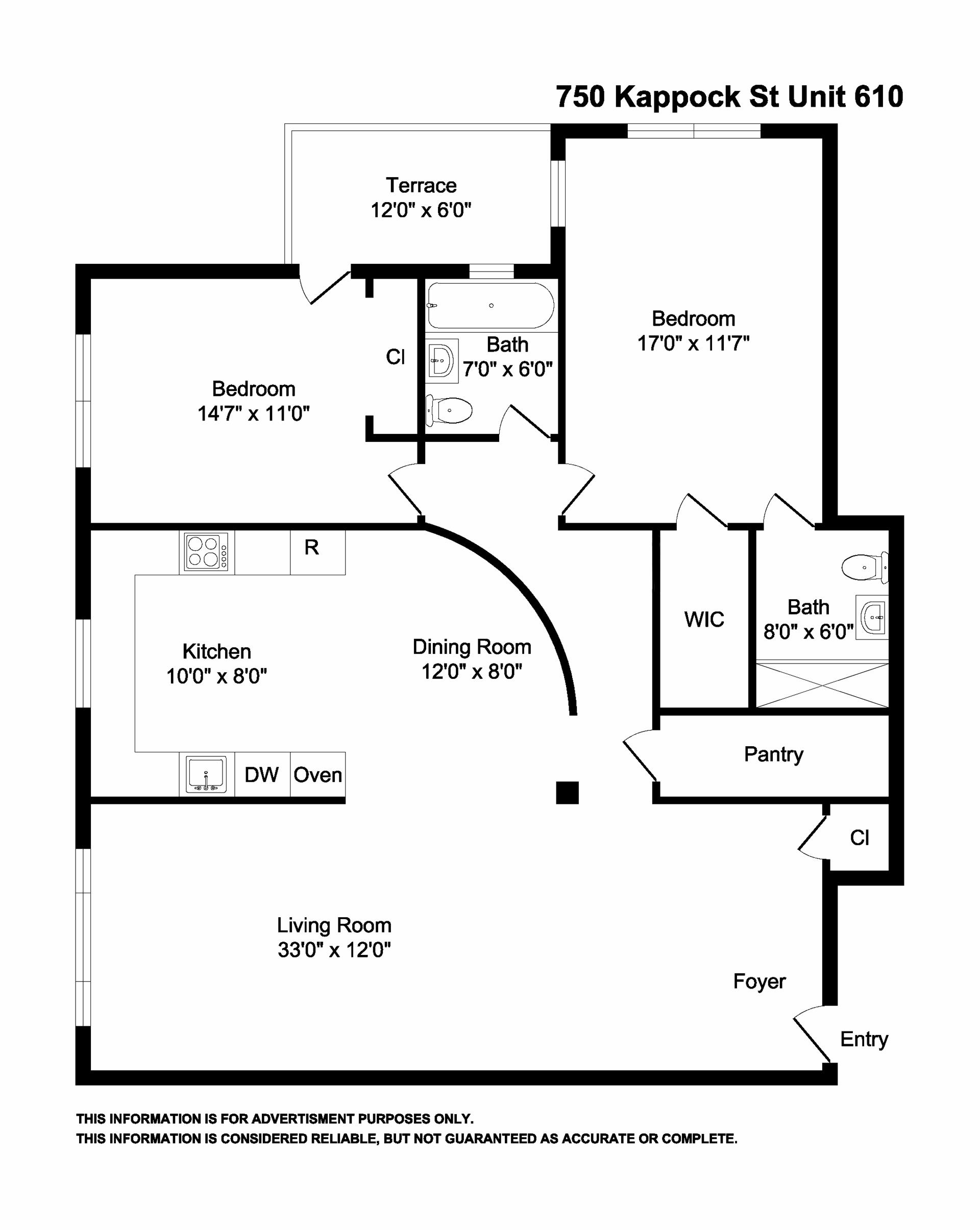 Floorplan for 750 Kappock Street, 610