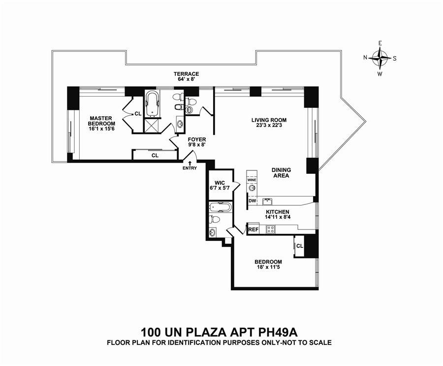 Floorplan for 100 United Nations Plaza, PH-49A