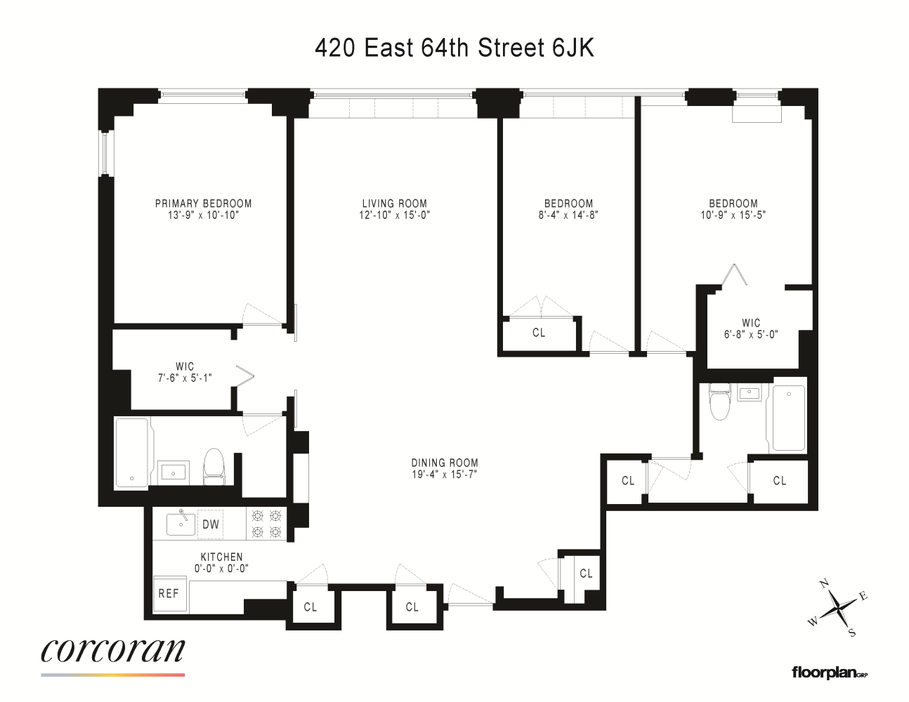 Floorplan for 420 East 64th Street, W6JK