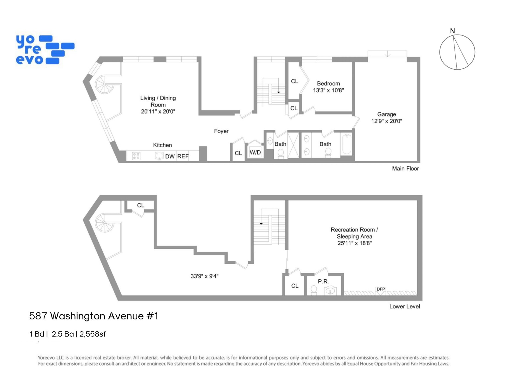 Floorplan for 587 Washington Avenue, 1