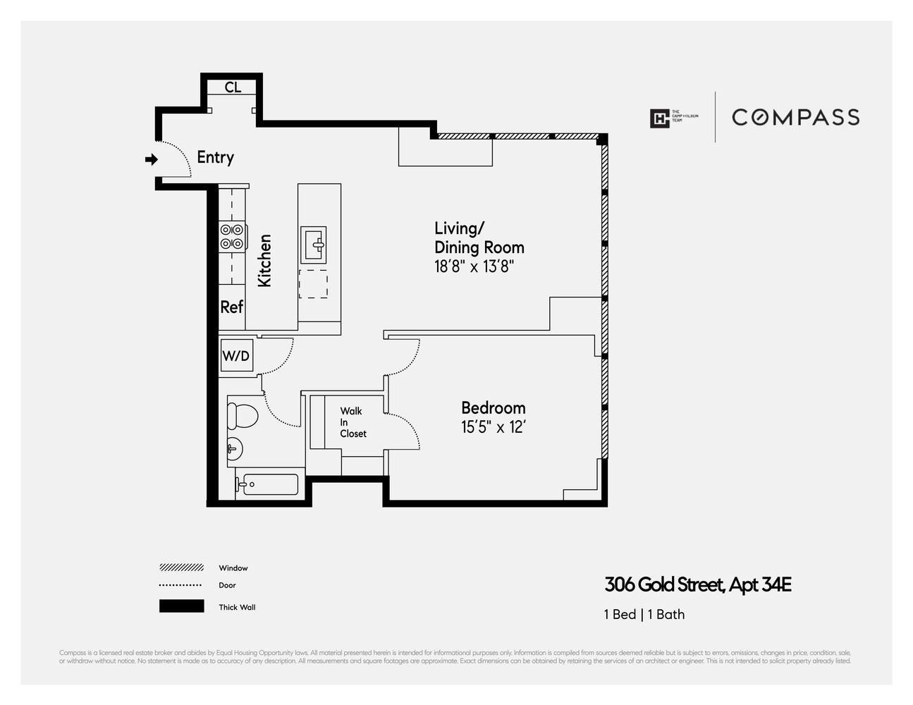 Floorplan for 306 Gold Street, 34E