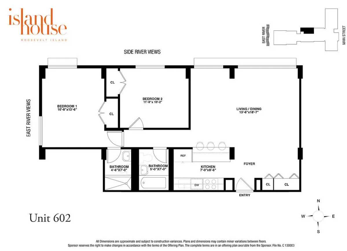 Floorplan for 555 Main Street, 602