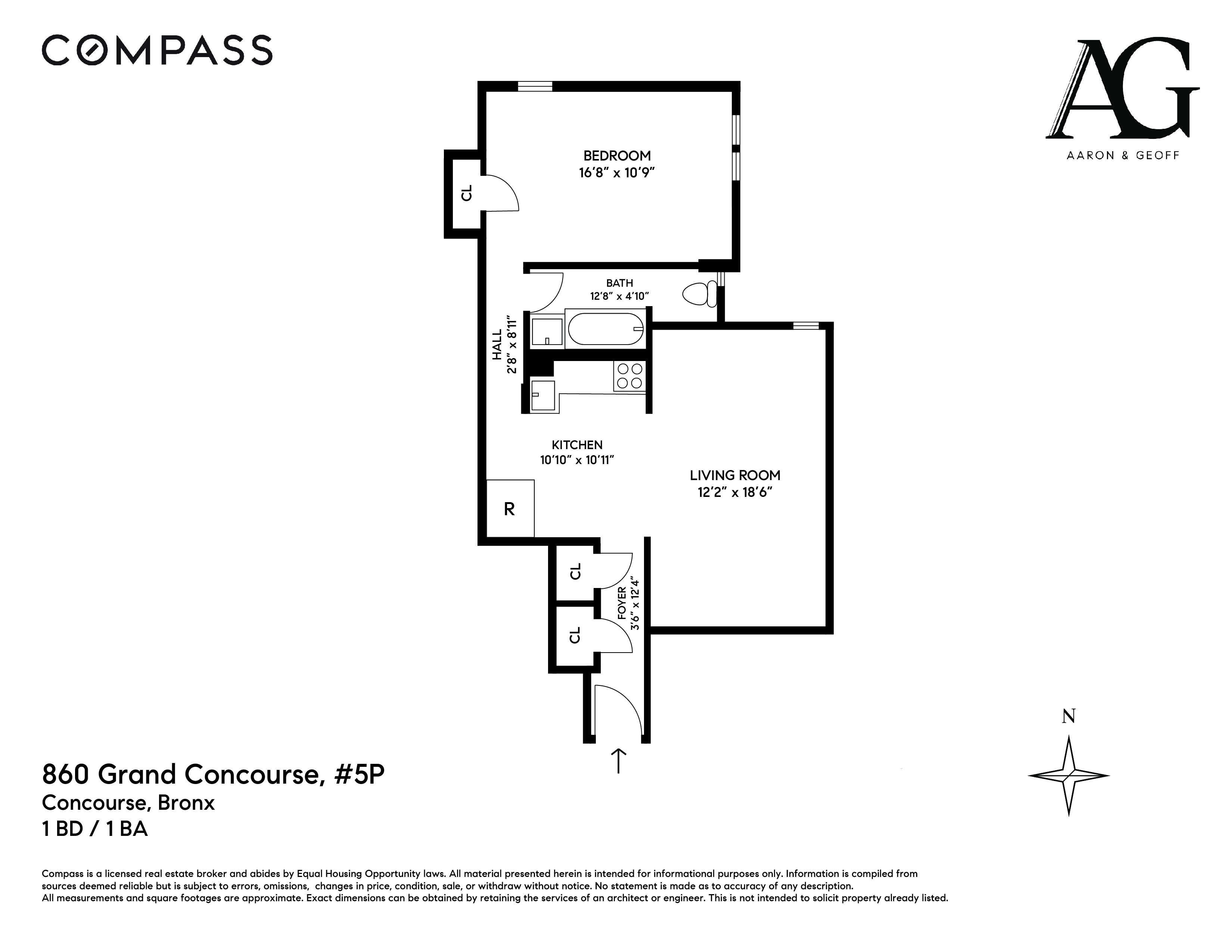 Floorplan for 860 Grand Concourse, 5P