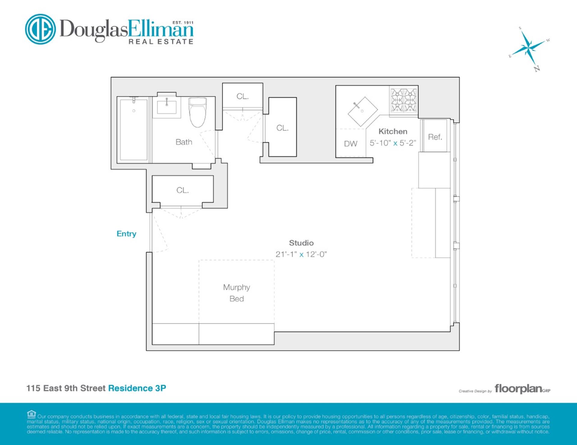 Floorplan for 115 East 9th Street, 3P