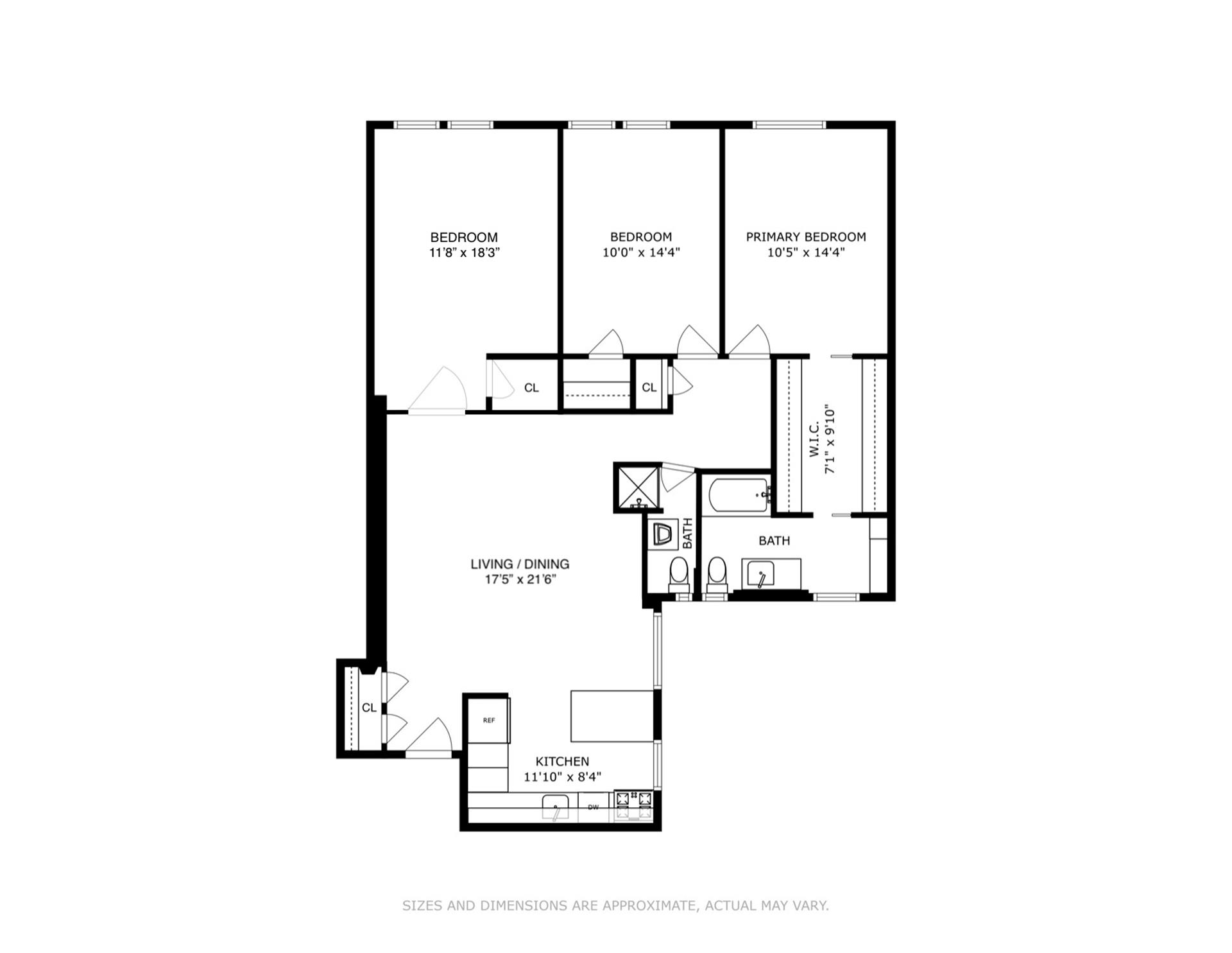 Floorplan for 99 East 4th Street, A4