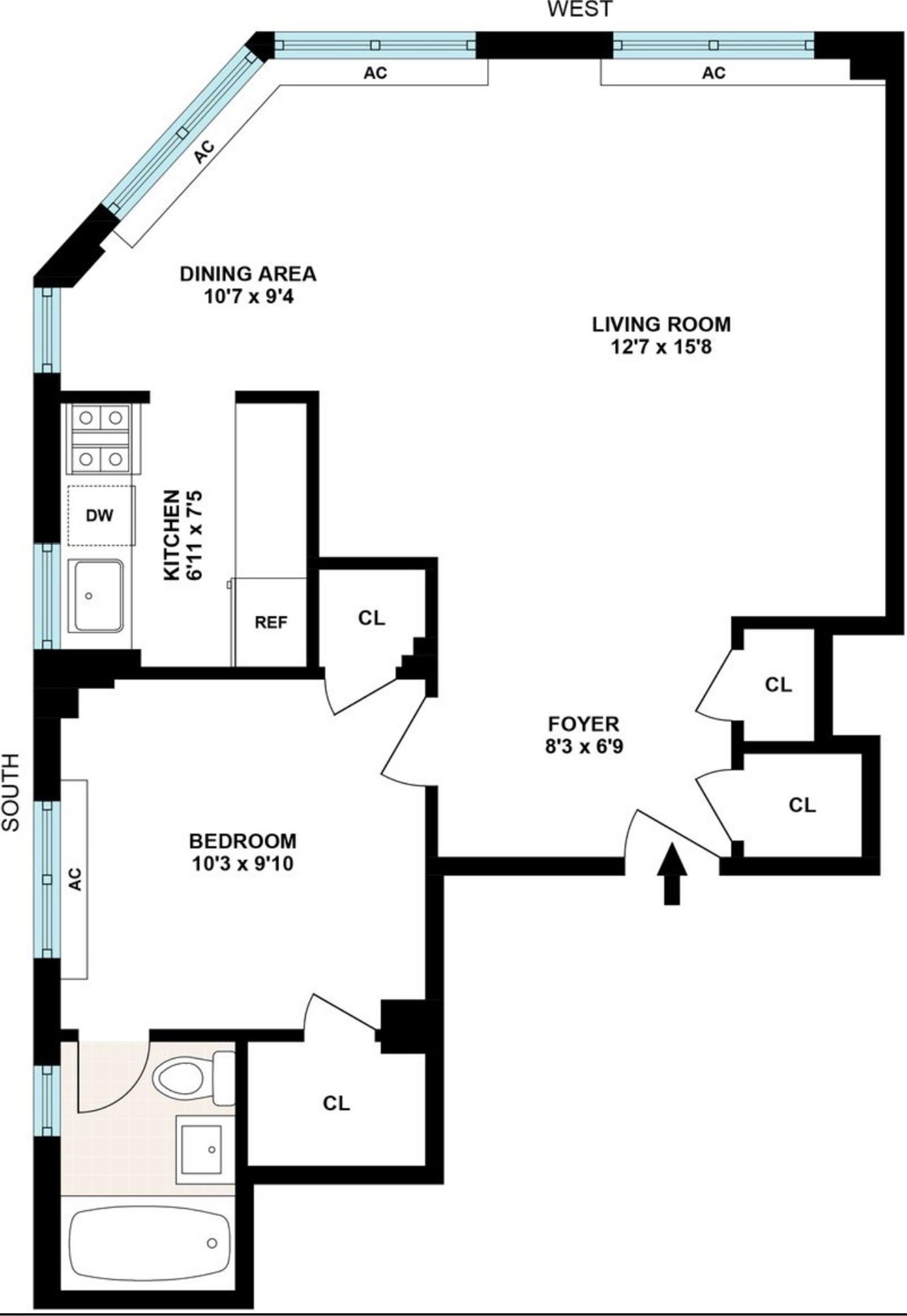 Floorplan for 200 East 36th Street, 19A