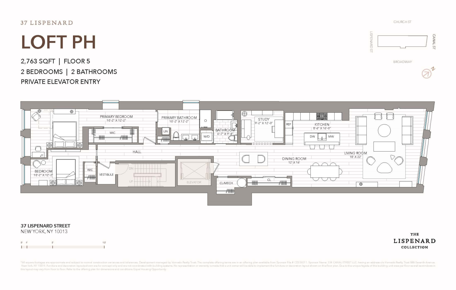 Floorplan for 37 Lispenard Street, PH