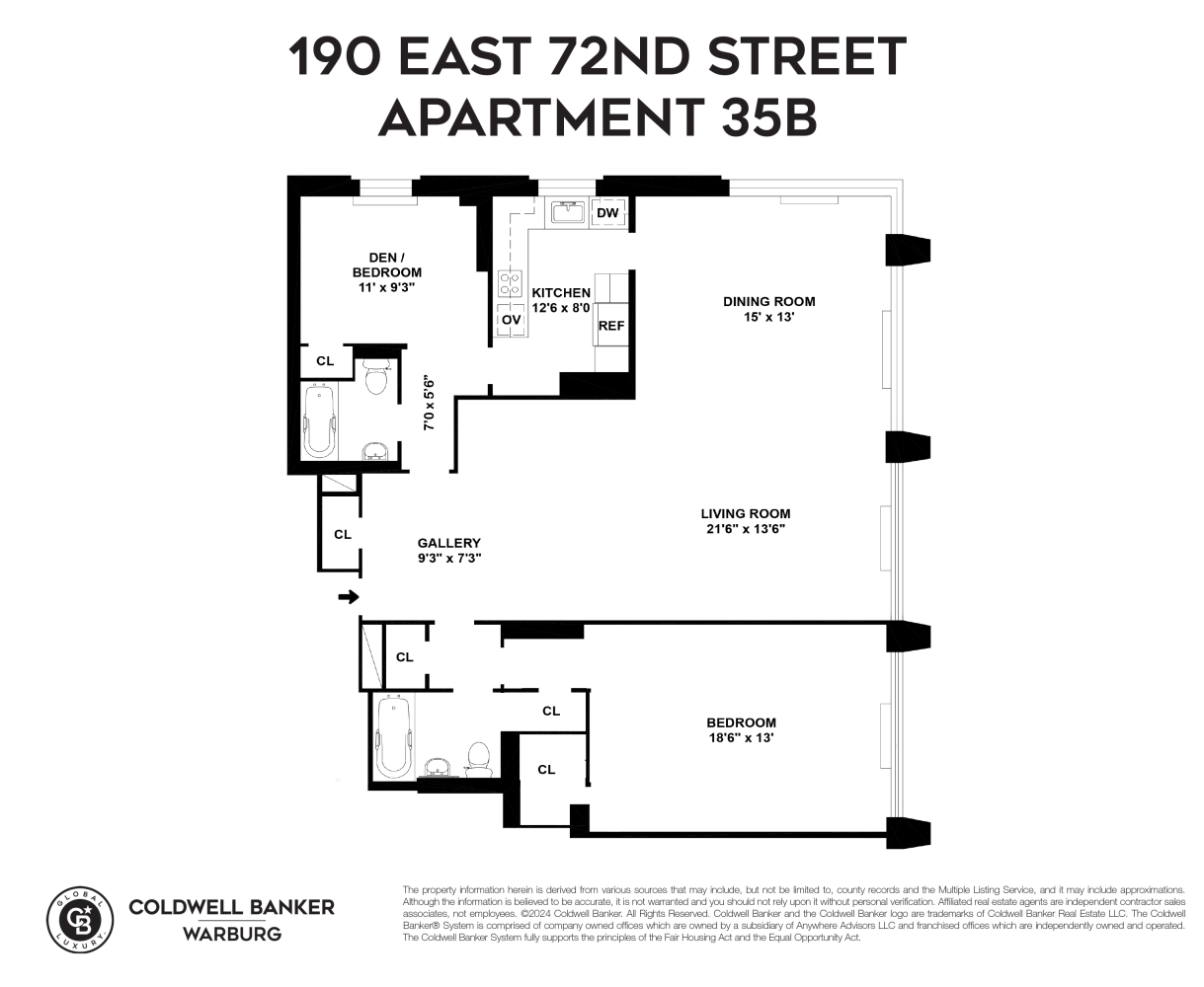 Floorplan for 190 East 72nd Street, 35B