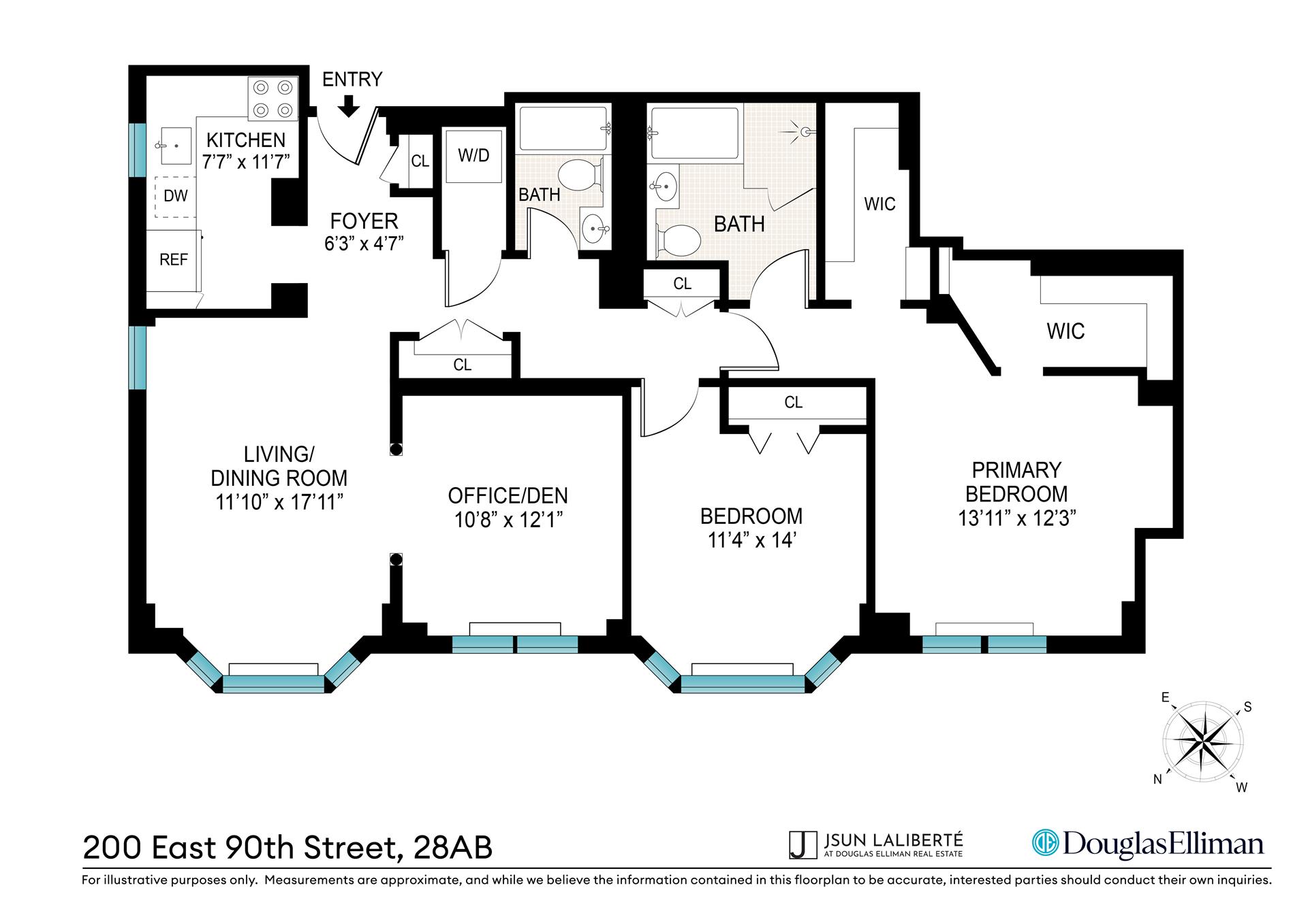 Floorplan for 200 East 90th Street, 28AB