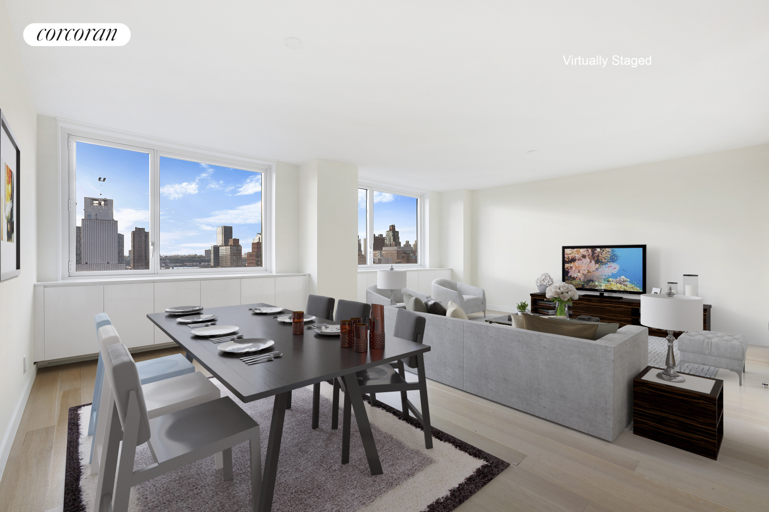 301 West 53rd Street 20A, Hells Kitchen, Midtown West, NYC - 2 Bedrooms  
2 Bathrooms  
4 Rooms - 