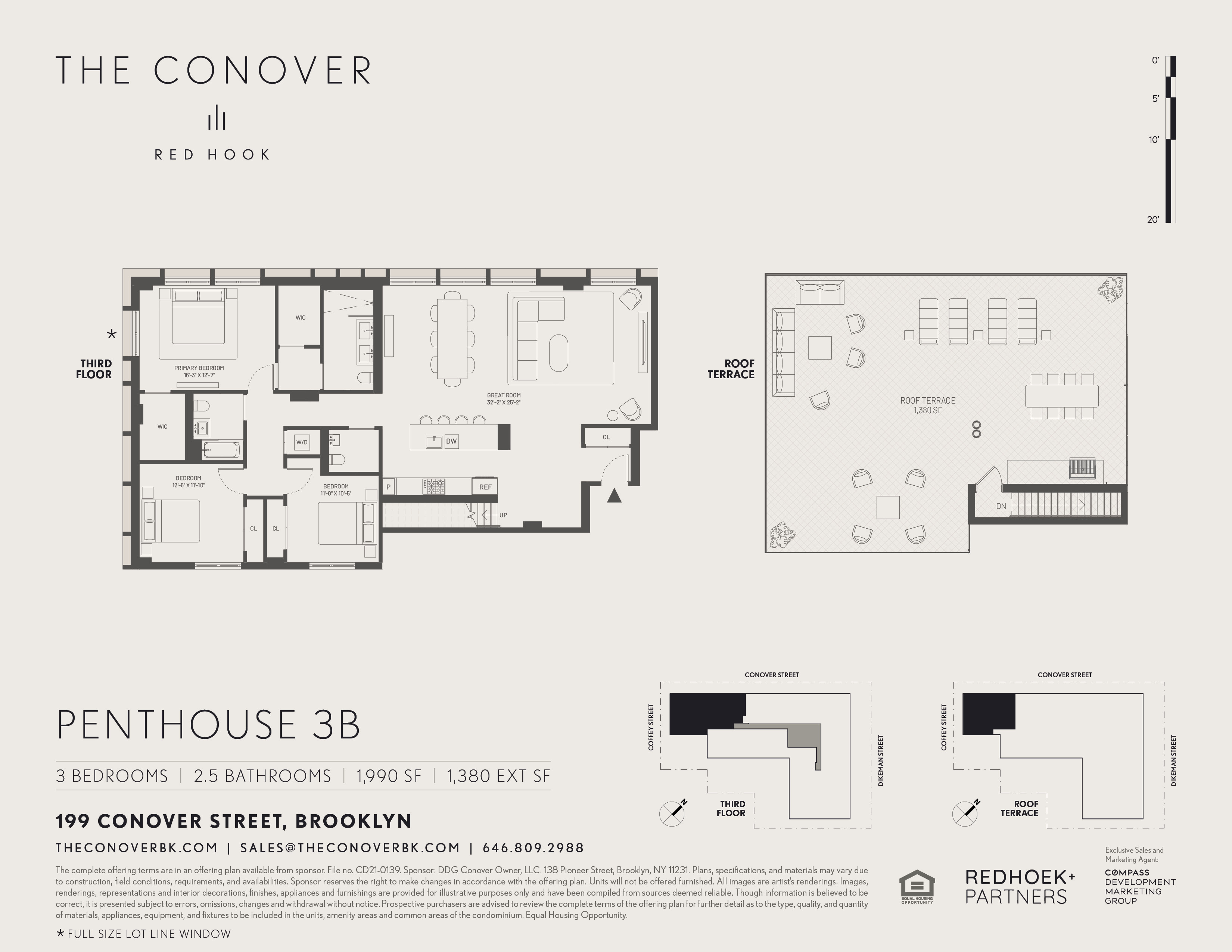 Floorplan for 199 Conover Street, PHB