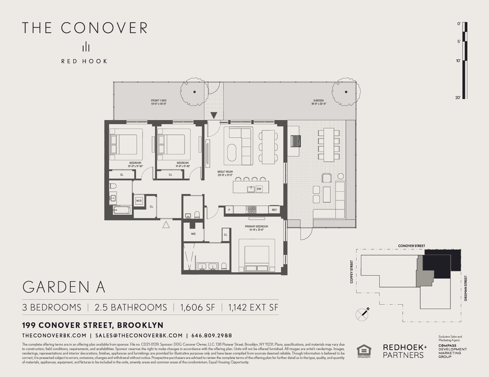 Floorplan for 199 Conover Street, GARDEN A