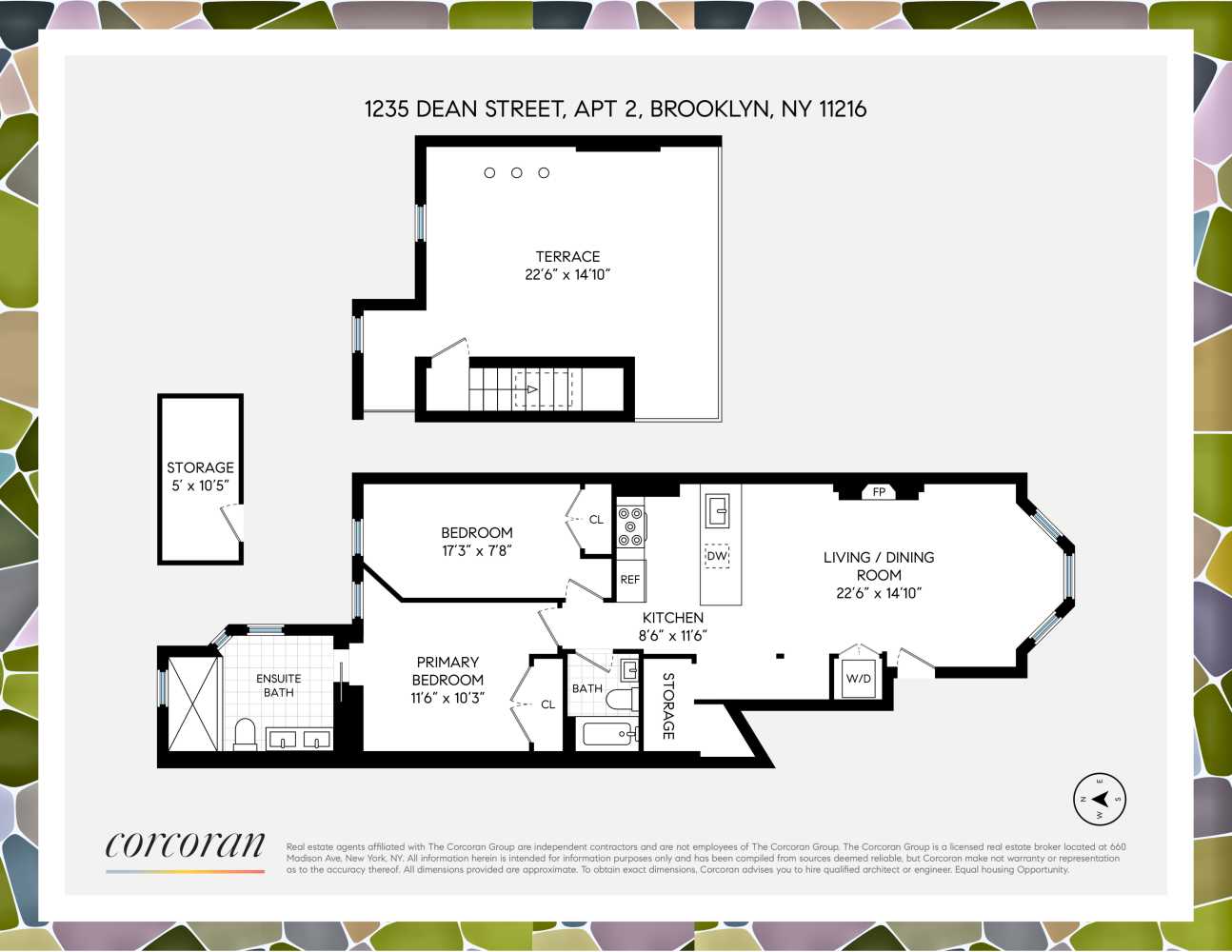 Floorplan for 1235 Dean Street, 2