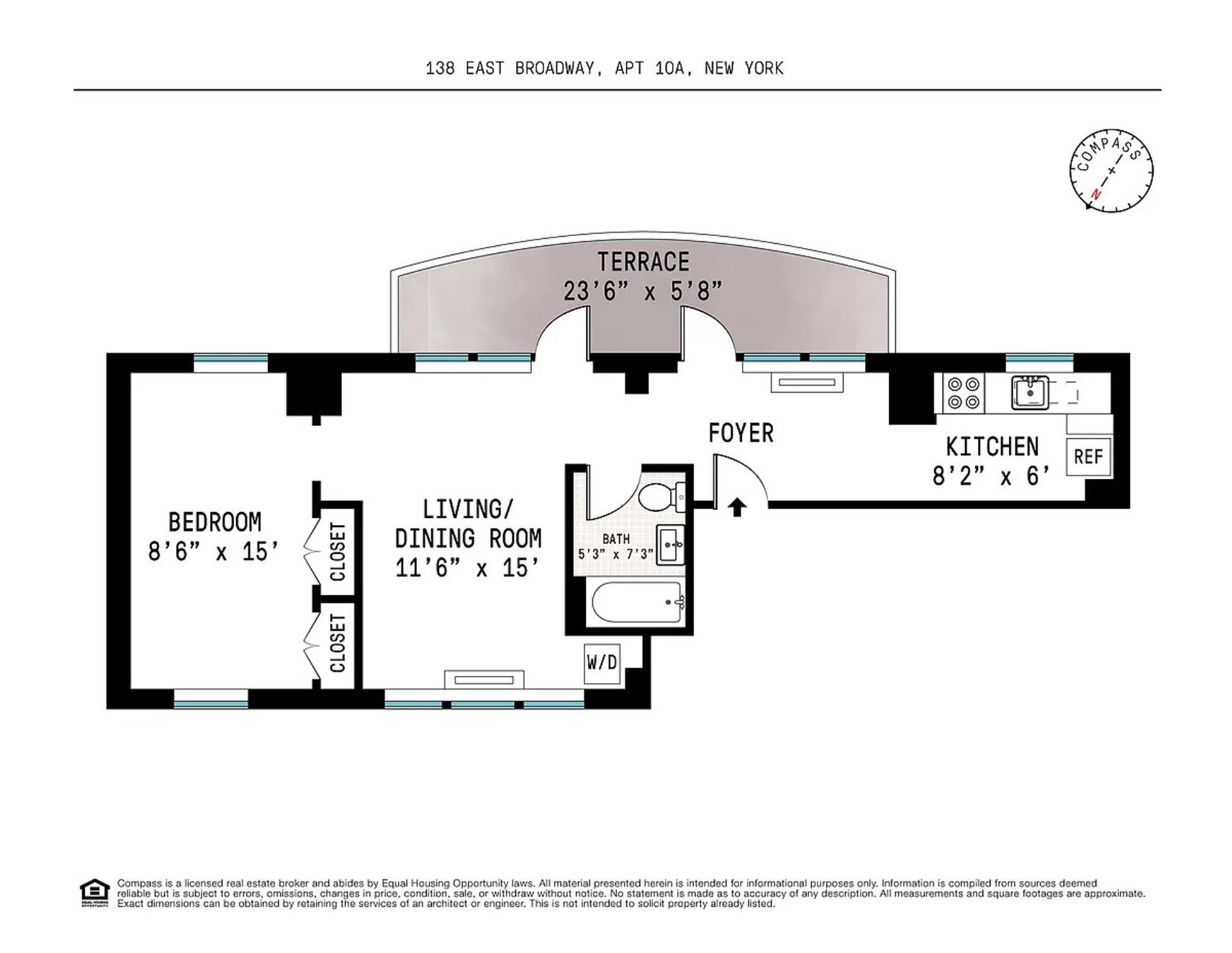 Floorplan for 136 East Broadway, 10A