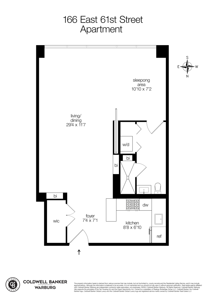 Floorplan for 166 East 61st Street, 12L