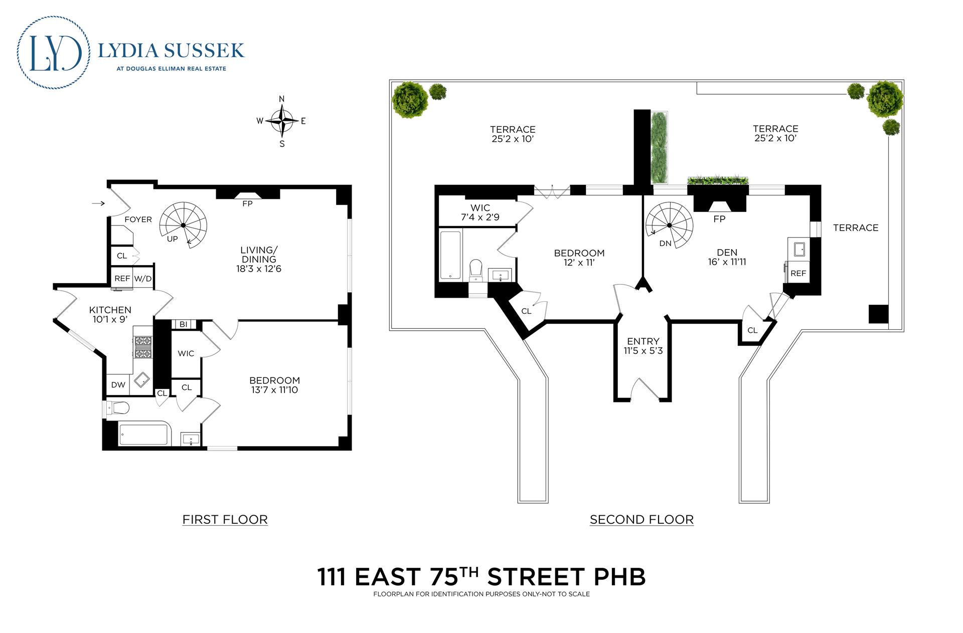 Floorplan for 111 East 75th Street, PHB