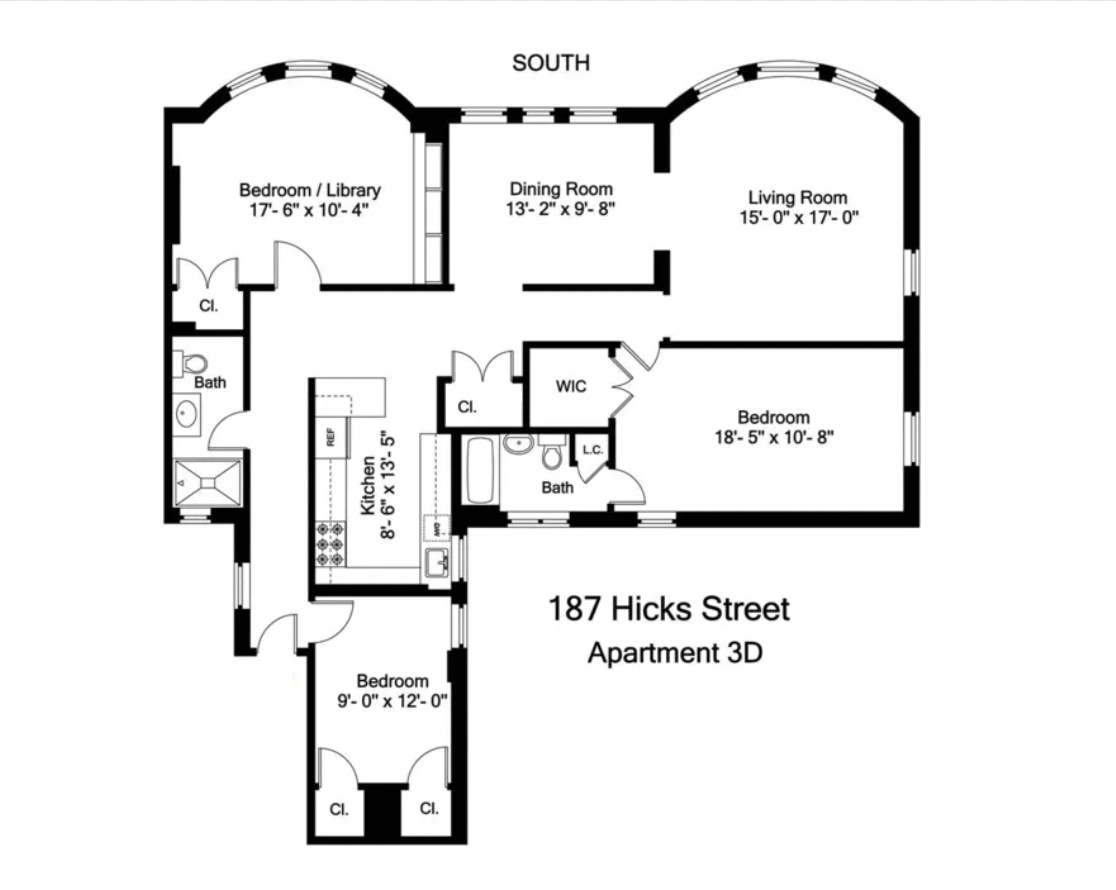 Floorplan for 187 Hicks Street, 3D