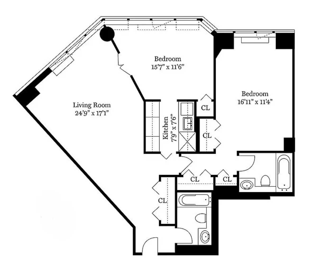 Floorplan for 630 1st Avenue, 17N