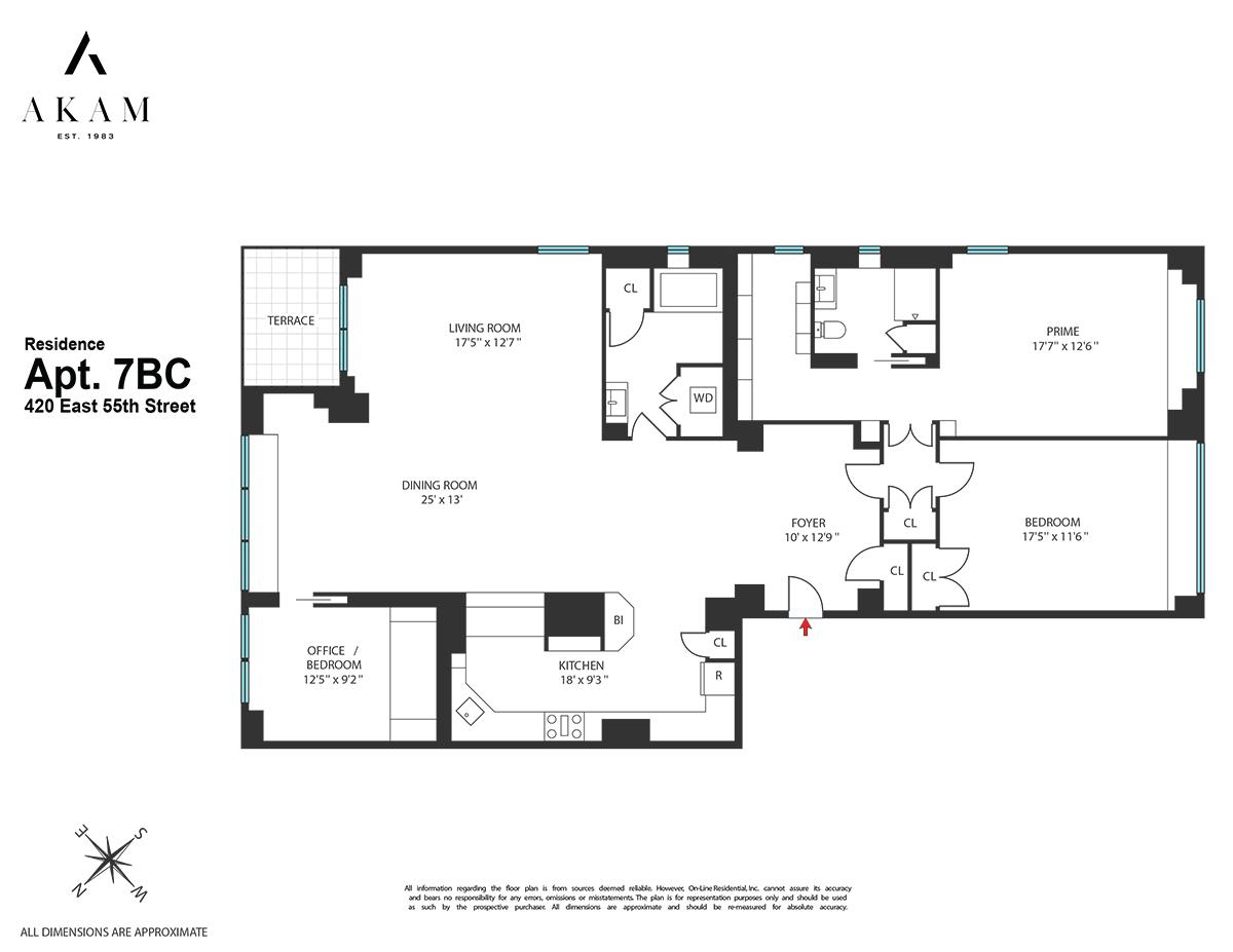 Floorplan for 420 East 55th Street, 7-BC