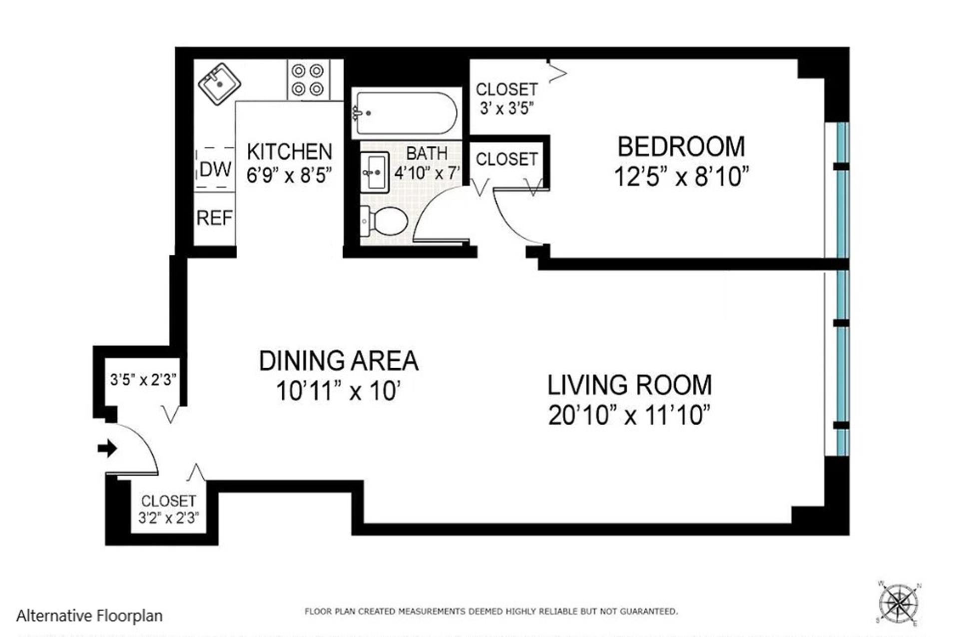 Floorplan for 85 Livingston Street, 15L