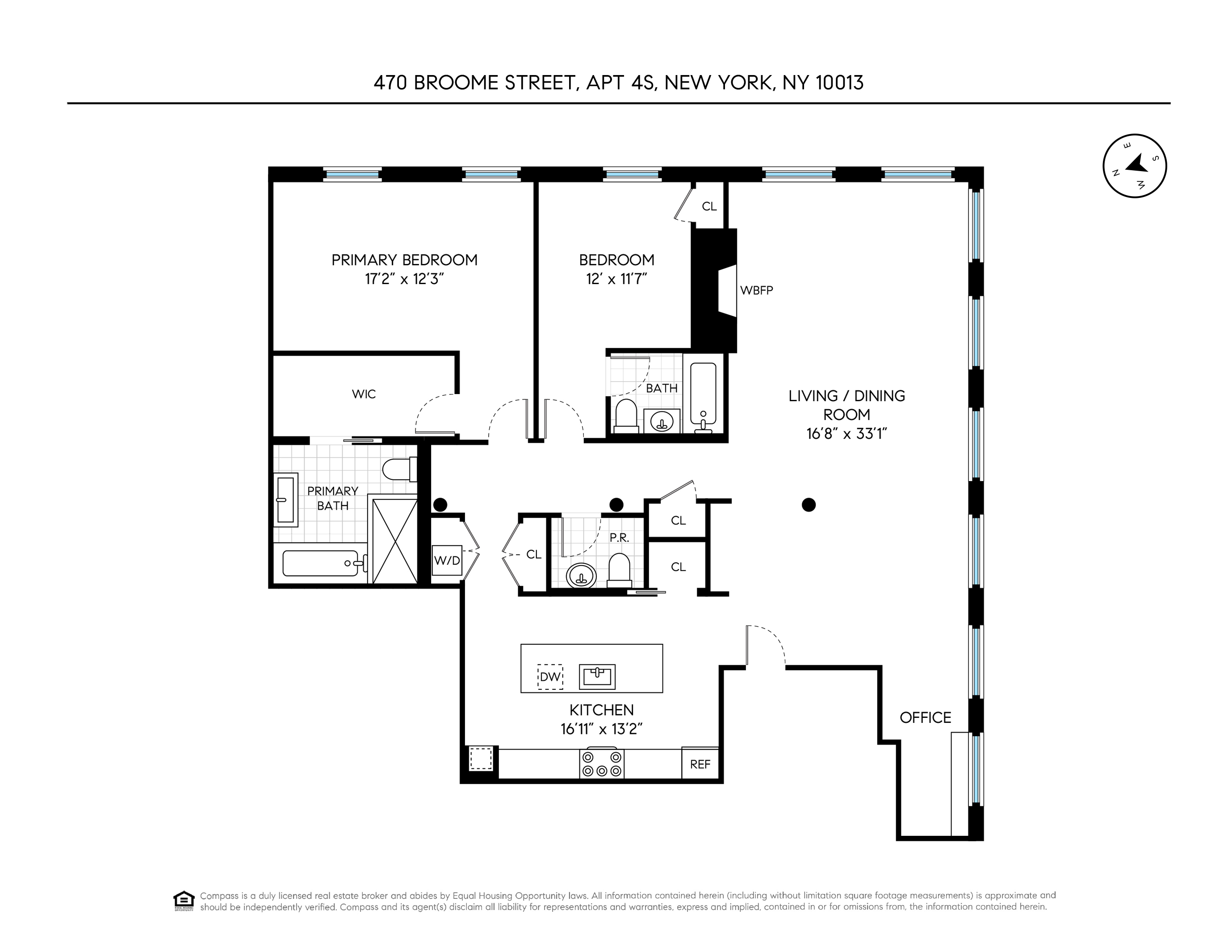 Floorplan for 470 Broome Street, 4S