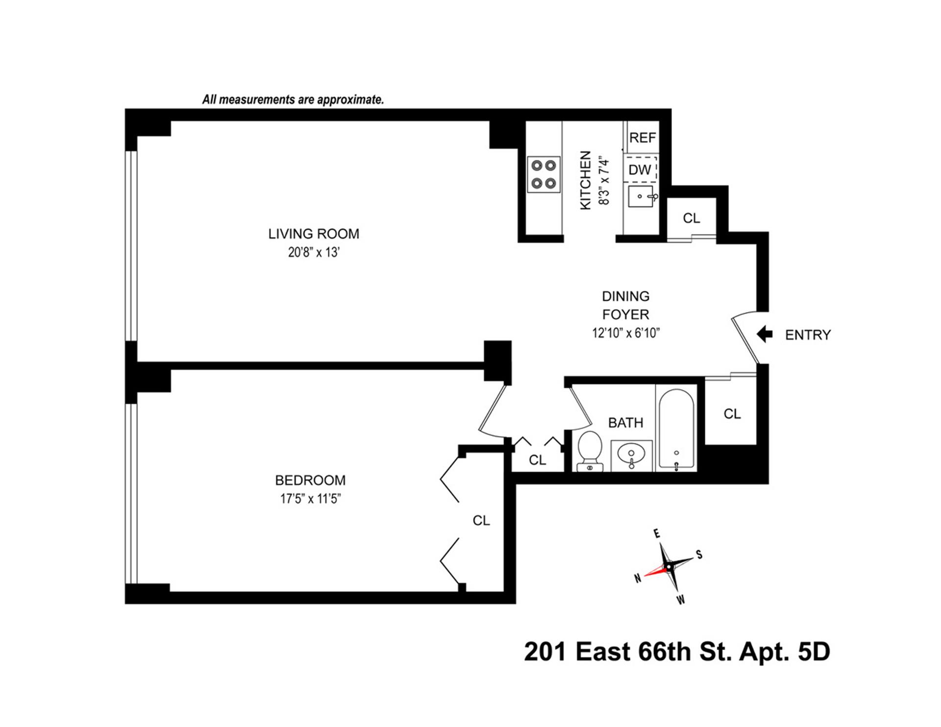 Floorplan for 201 East 66th Street, 5D