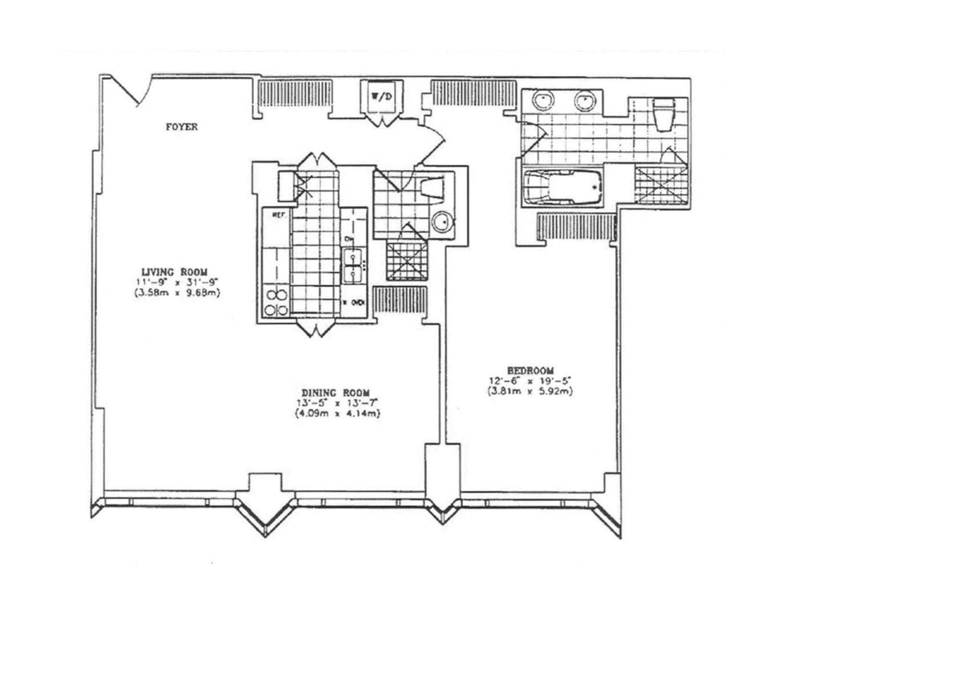 Floorplan for 1 Central Park, 28F