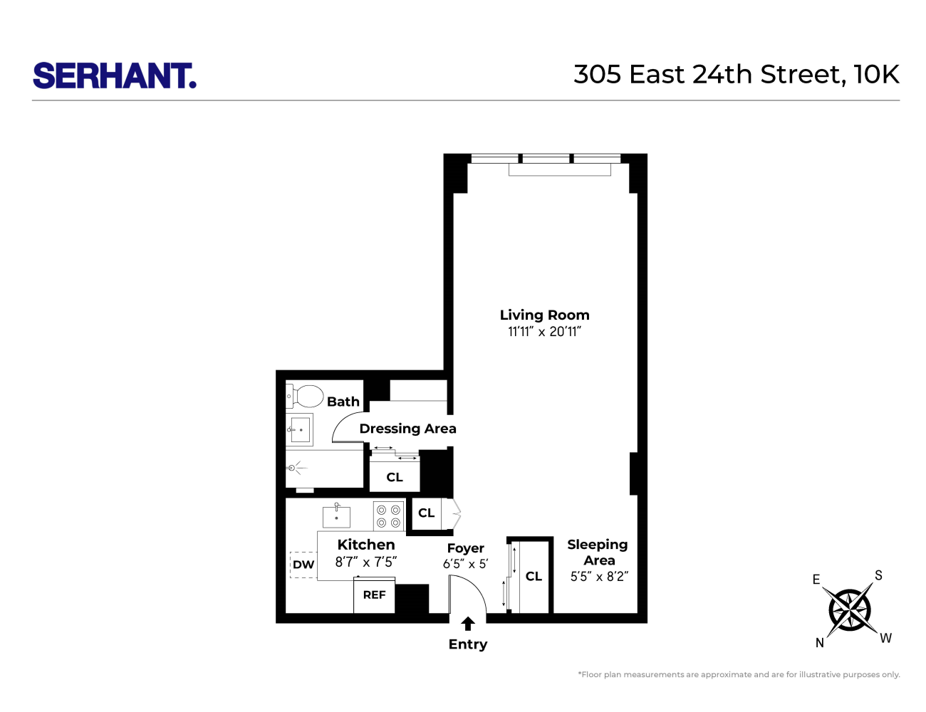 Floorplan for 305 East 24th Street, 10K