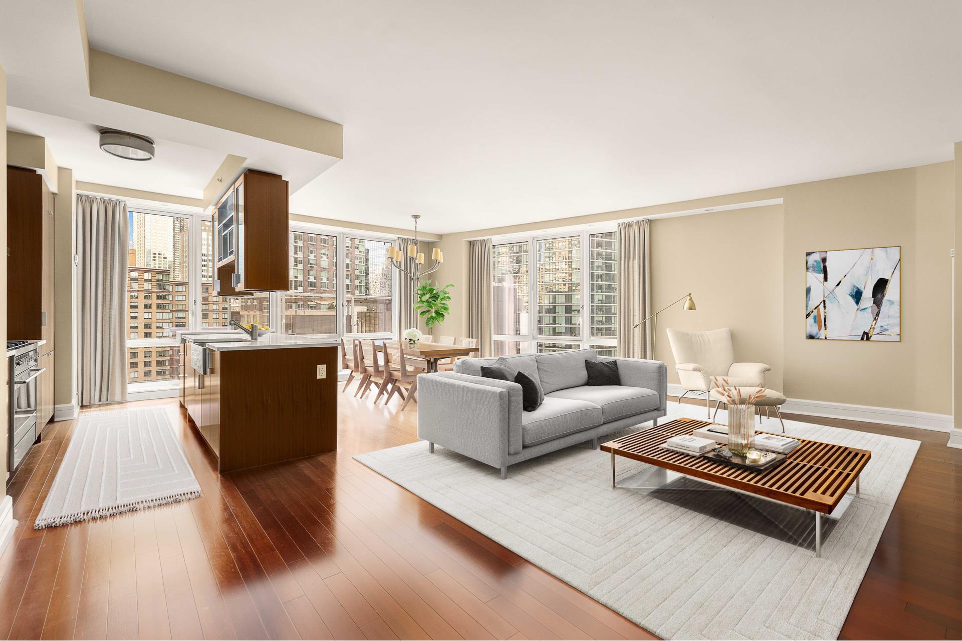 60 Riverside Boulevard 1412, Lincoln Square, Upper West Side, NYC - 3 Bedrooms  
3.5 Bathrooms  
5 Rooms - 