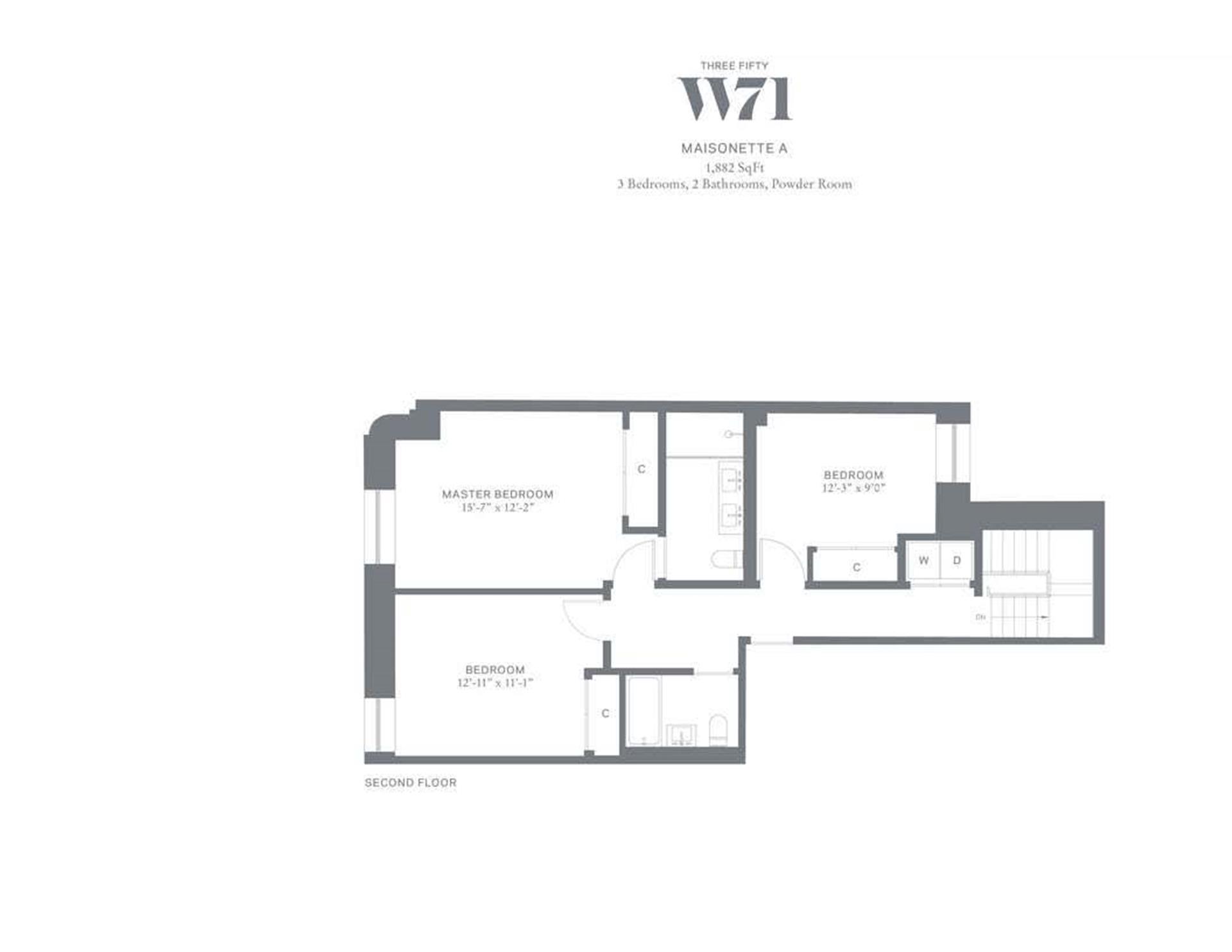 Floorplan for 350 West 71st Street, MAISONETTE