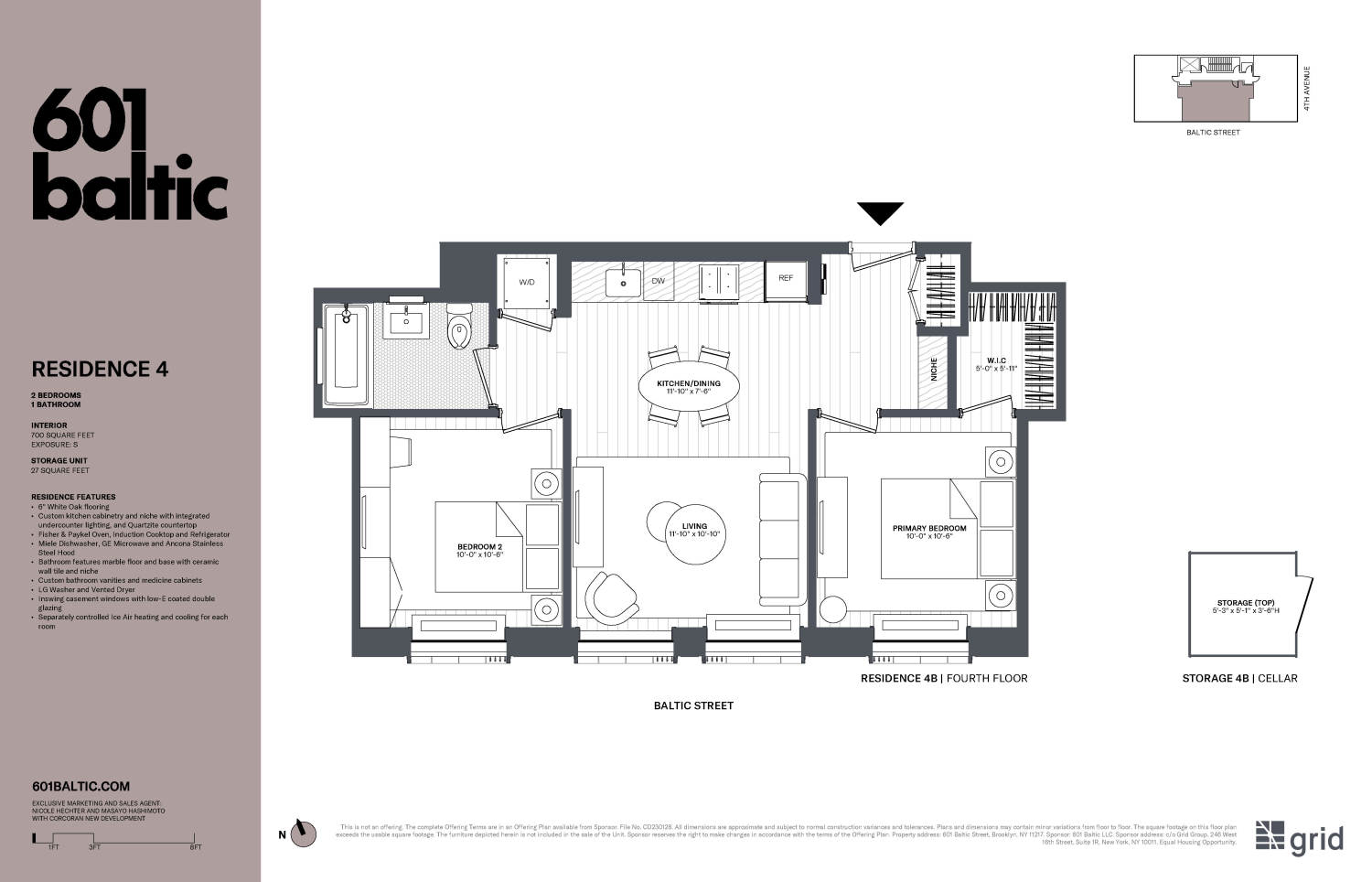 Floorplan for 601 Baltic Street, 4