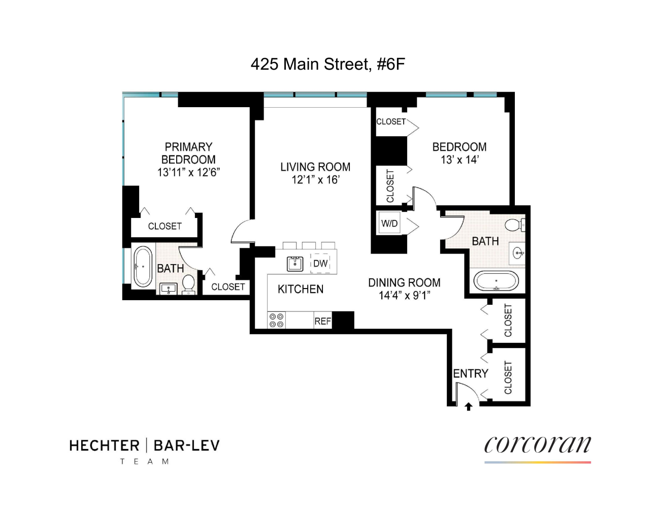 Floorplan for 425 Main Street, 6F