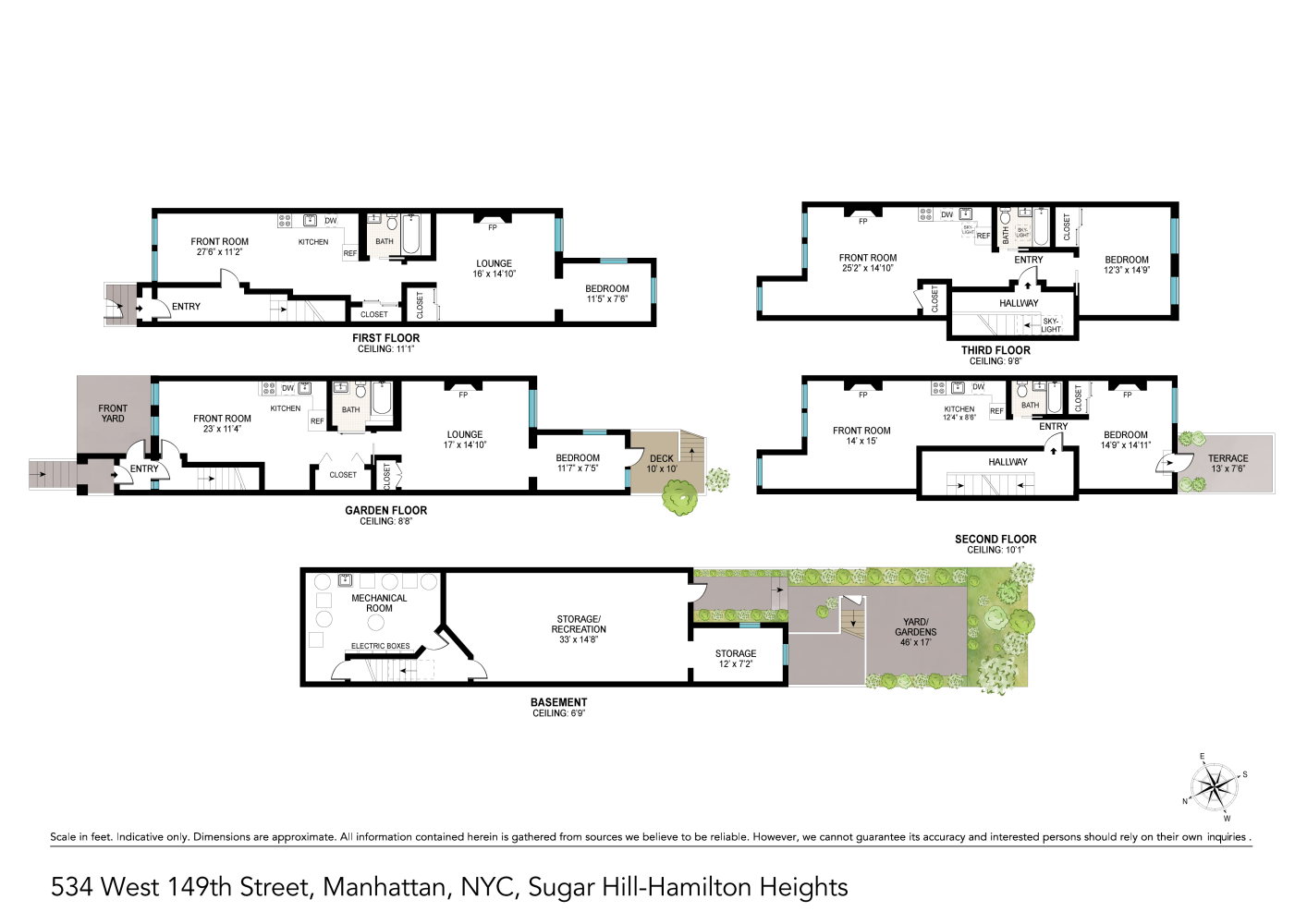 Floorplan for 534 West 149th Street