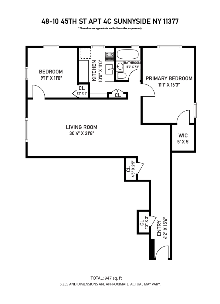 Floorplan for 48-10 45th Street, 4C